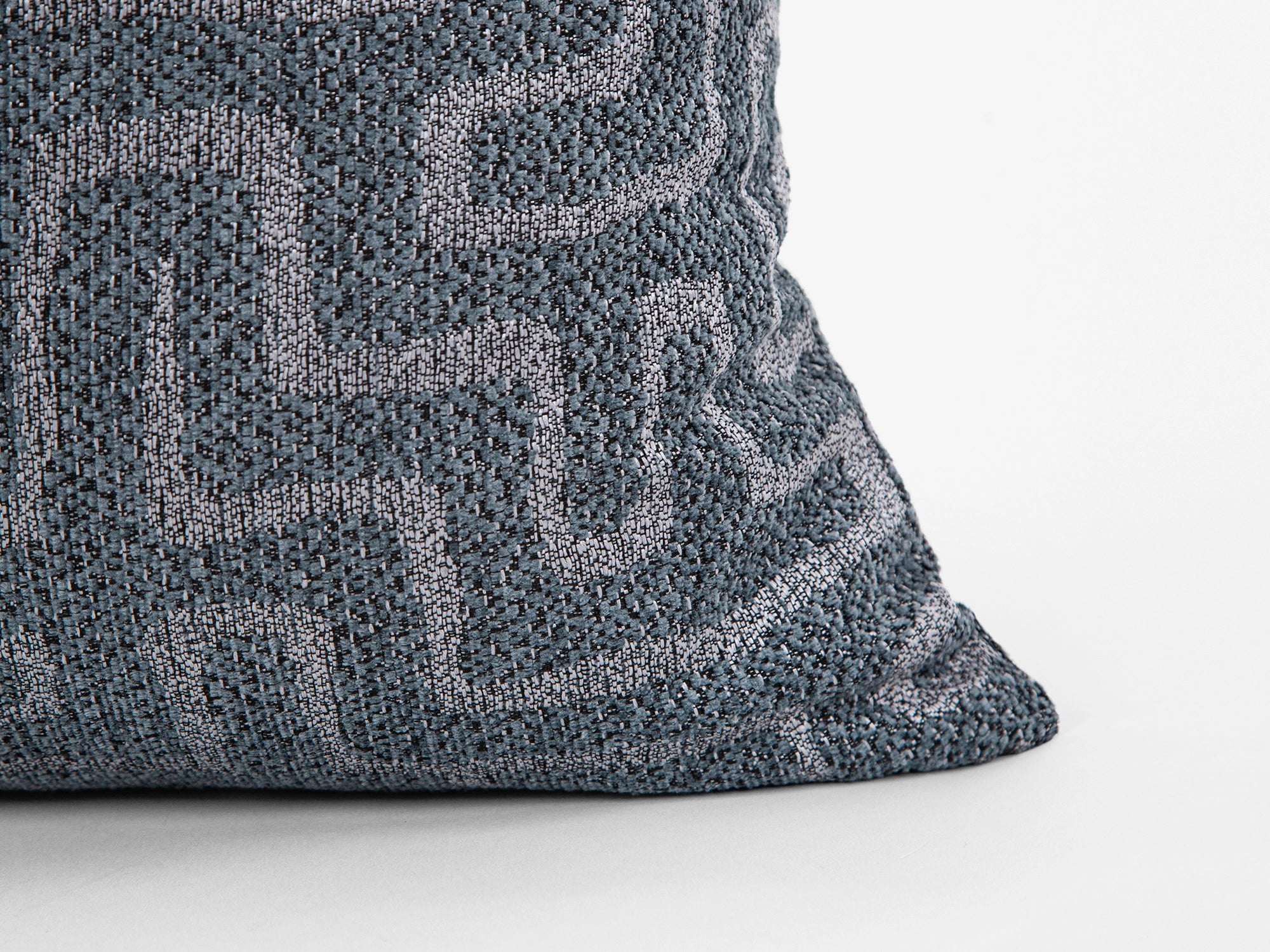 Dark Dutsy Blue Maze Pillow Cover - Tessera