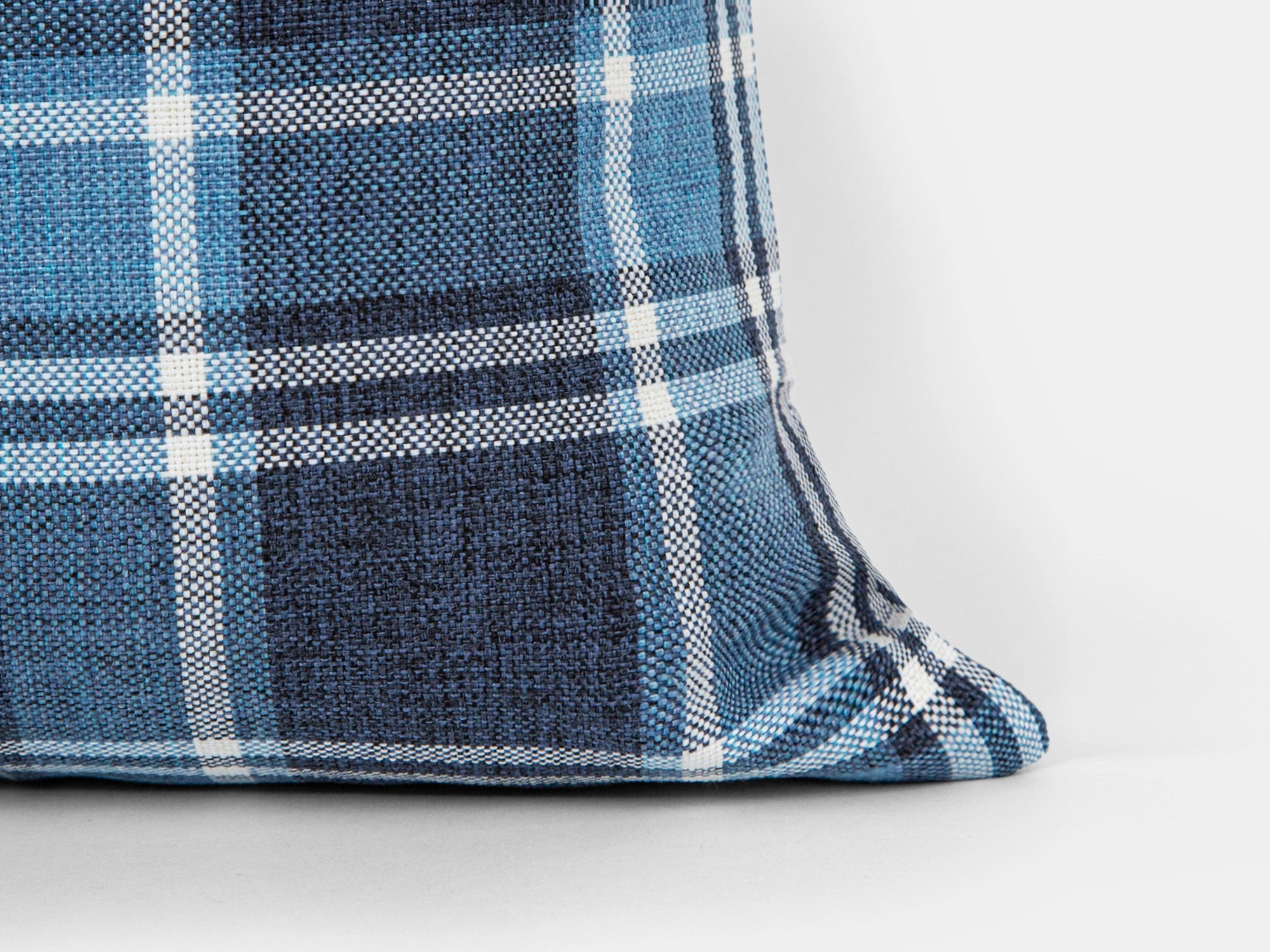 Blue Plaid Pillow Cover