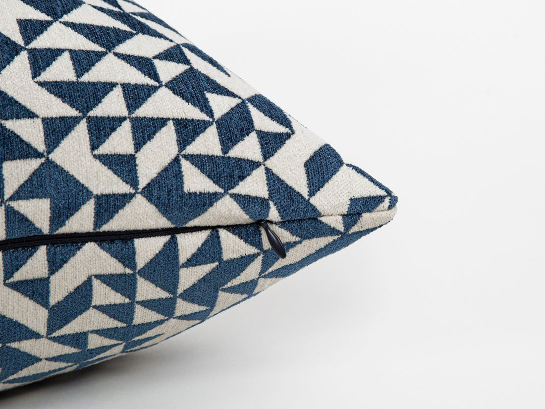 Blue Shards Woven Pillow Cover - Vector