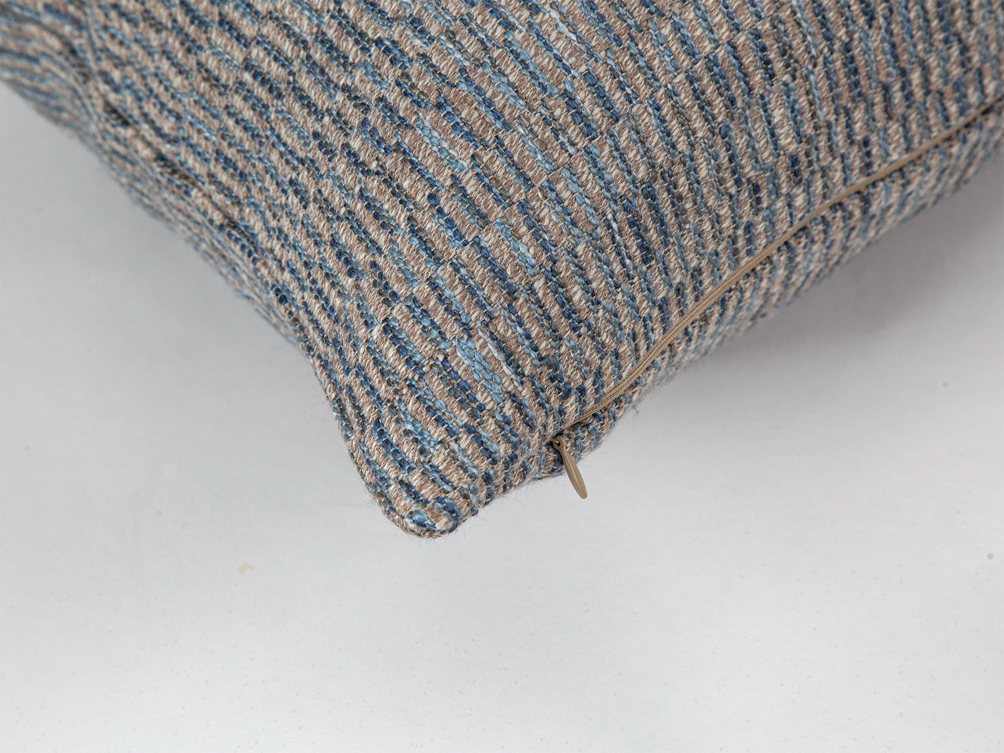 Blue Woven Throw Pillow Cover