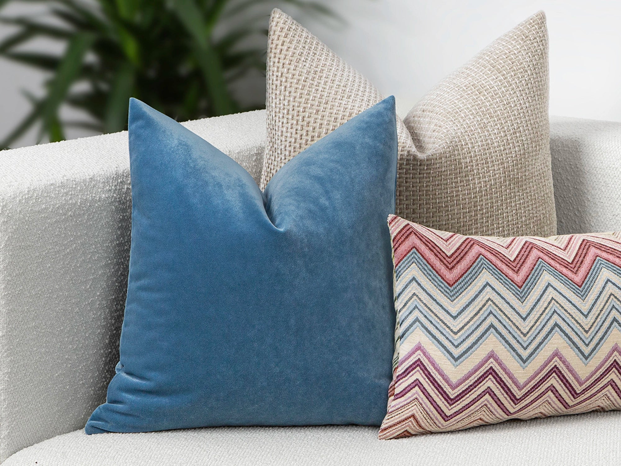 Baby Blue Velvet Pillow Cover