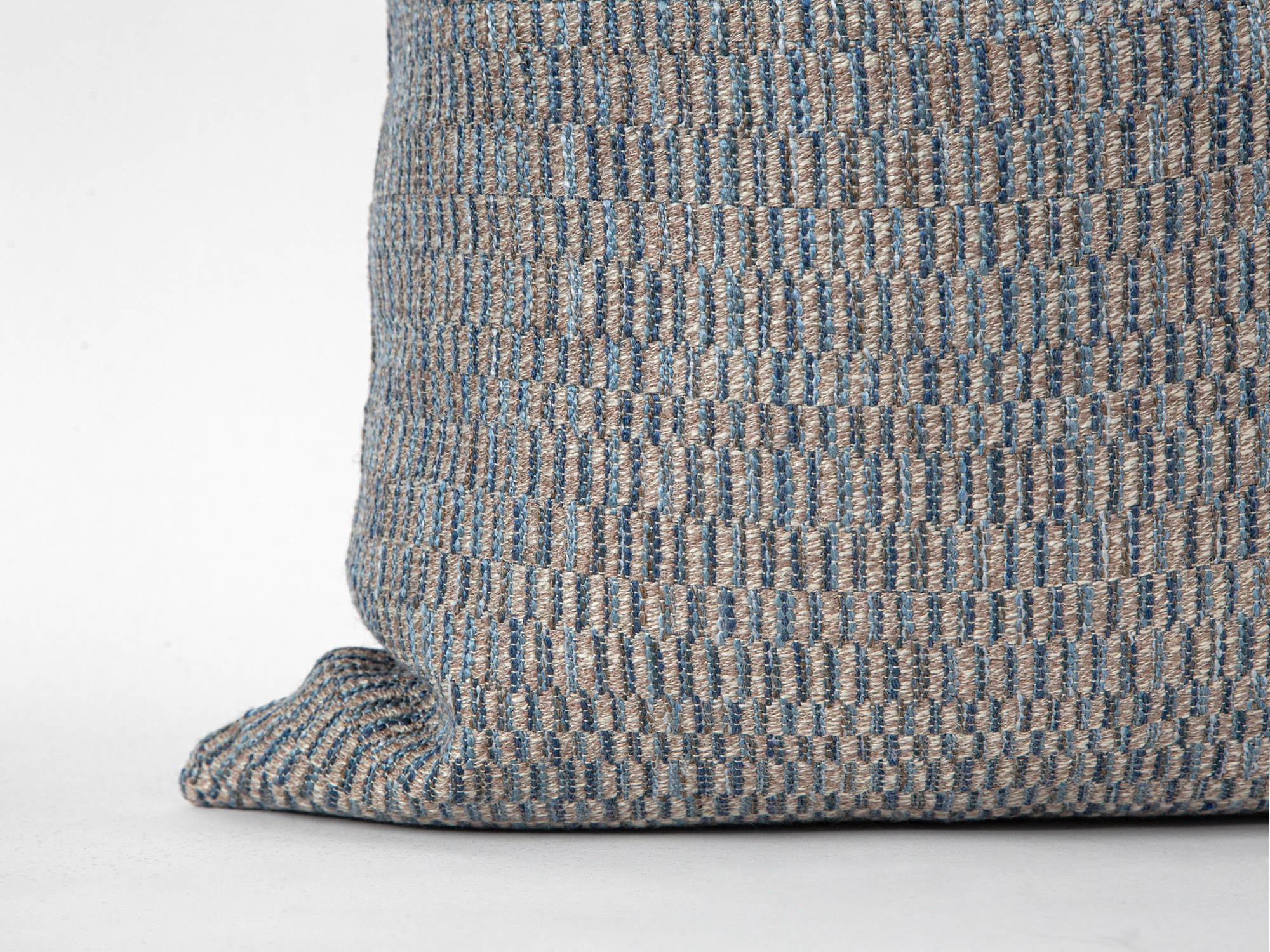 Blue Woven Throw Pillow Cover