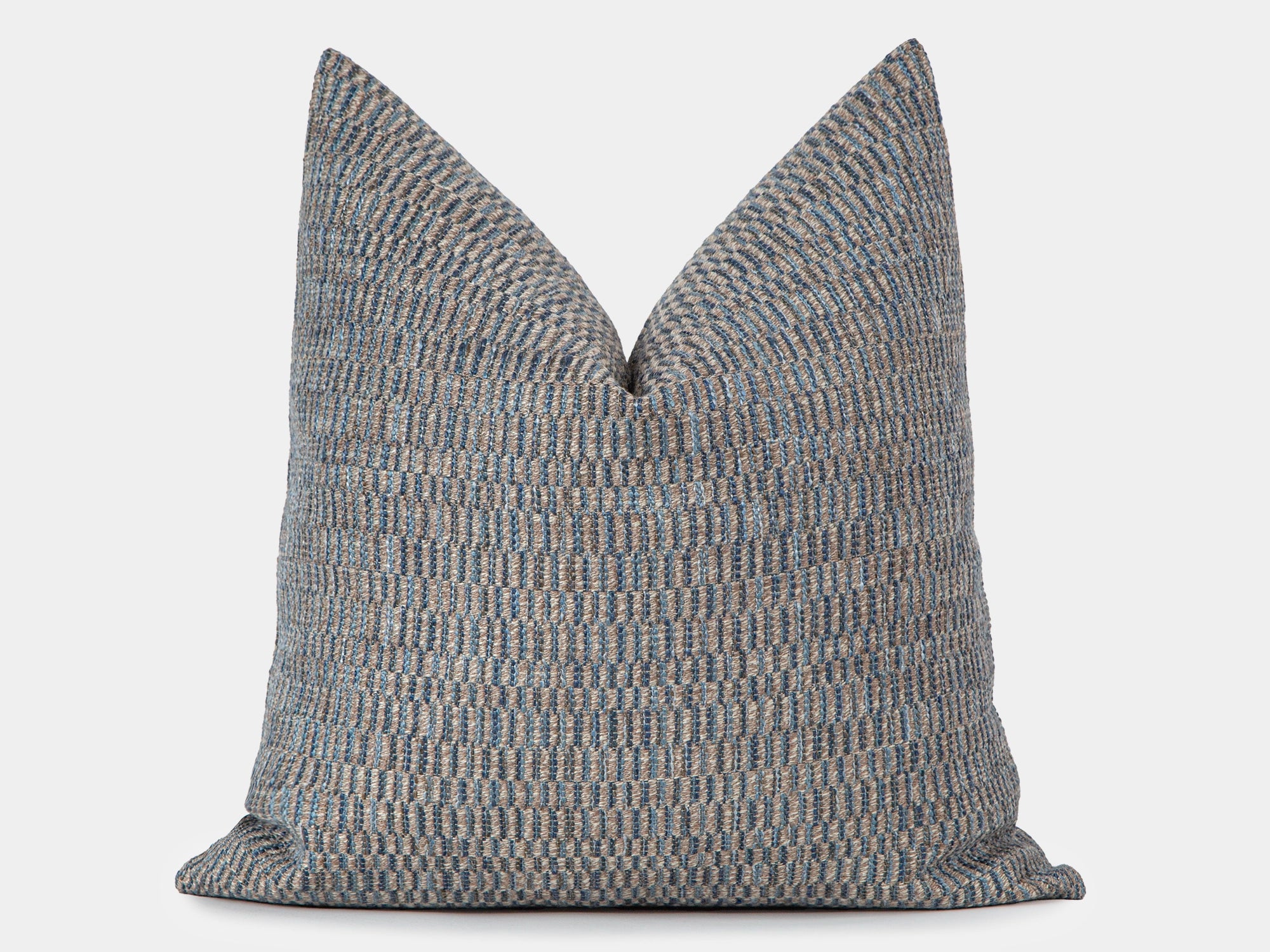 Blue Woven Throw Pillow Cover