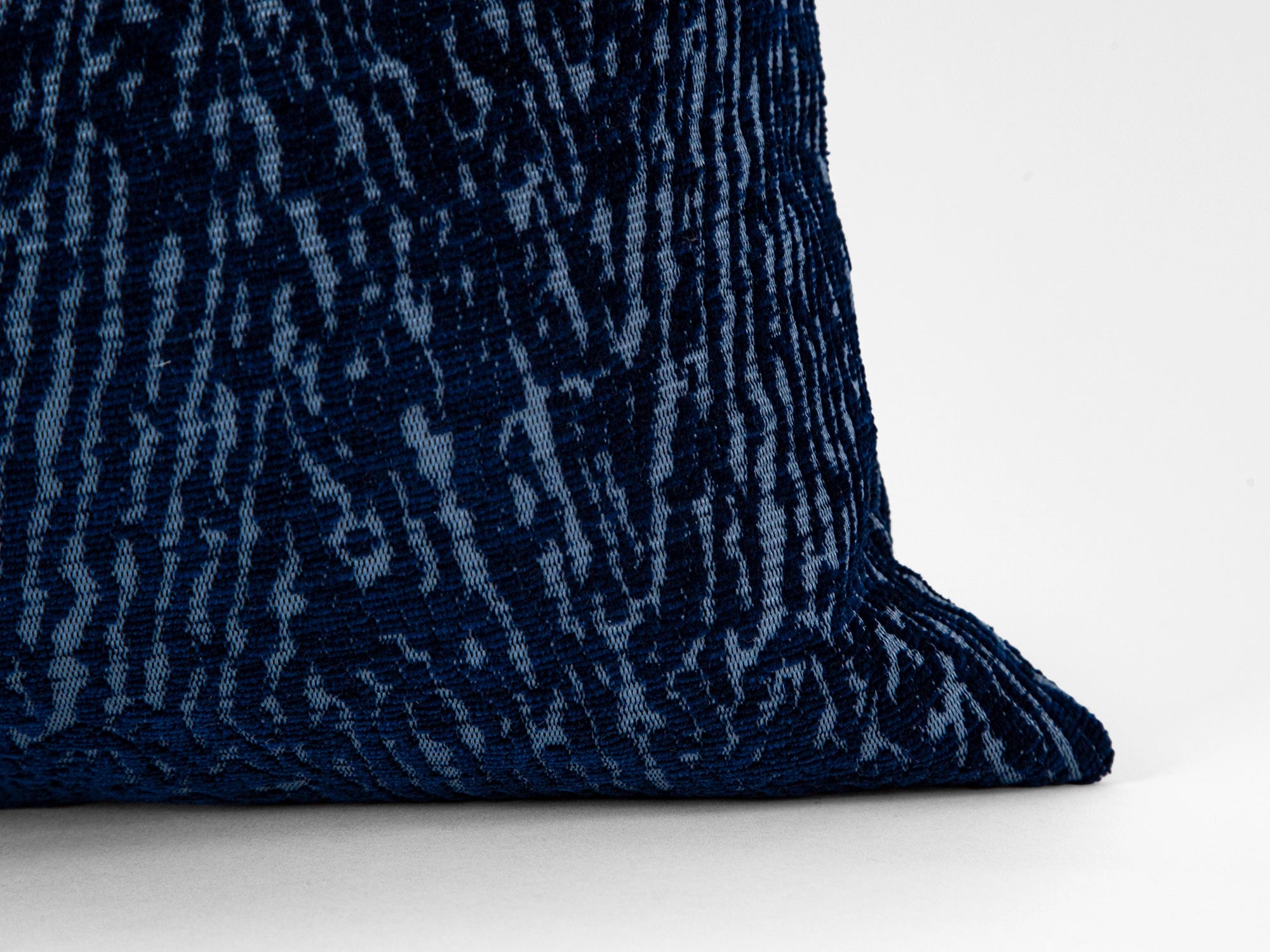 Blue Abstract Zebra Textured Pillow Cover