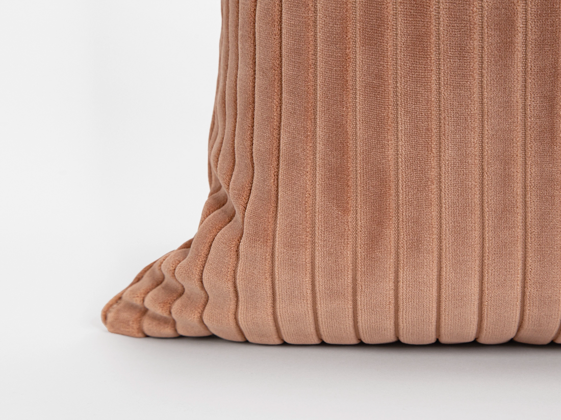 Blush Pink Corduroy Velvet Pillow Cover