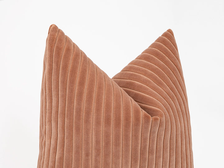Blush Pink Corduroy Velvet Pillow Cover