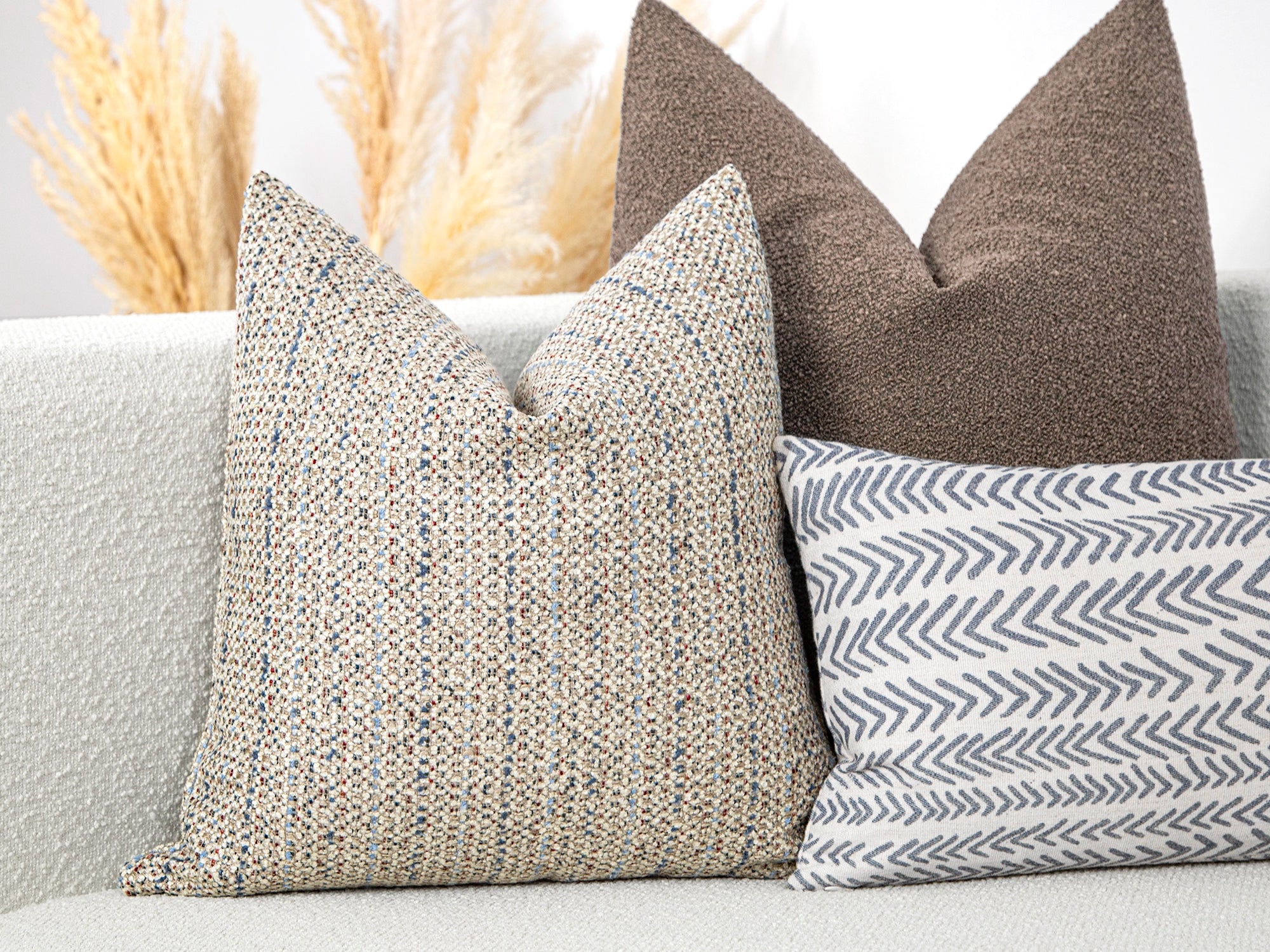 Neutral Boho Throw Pillow Cover