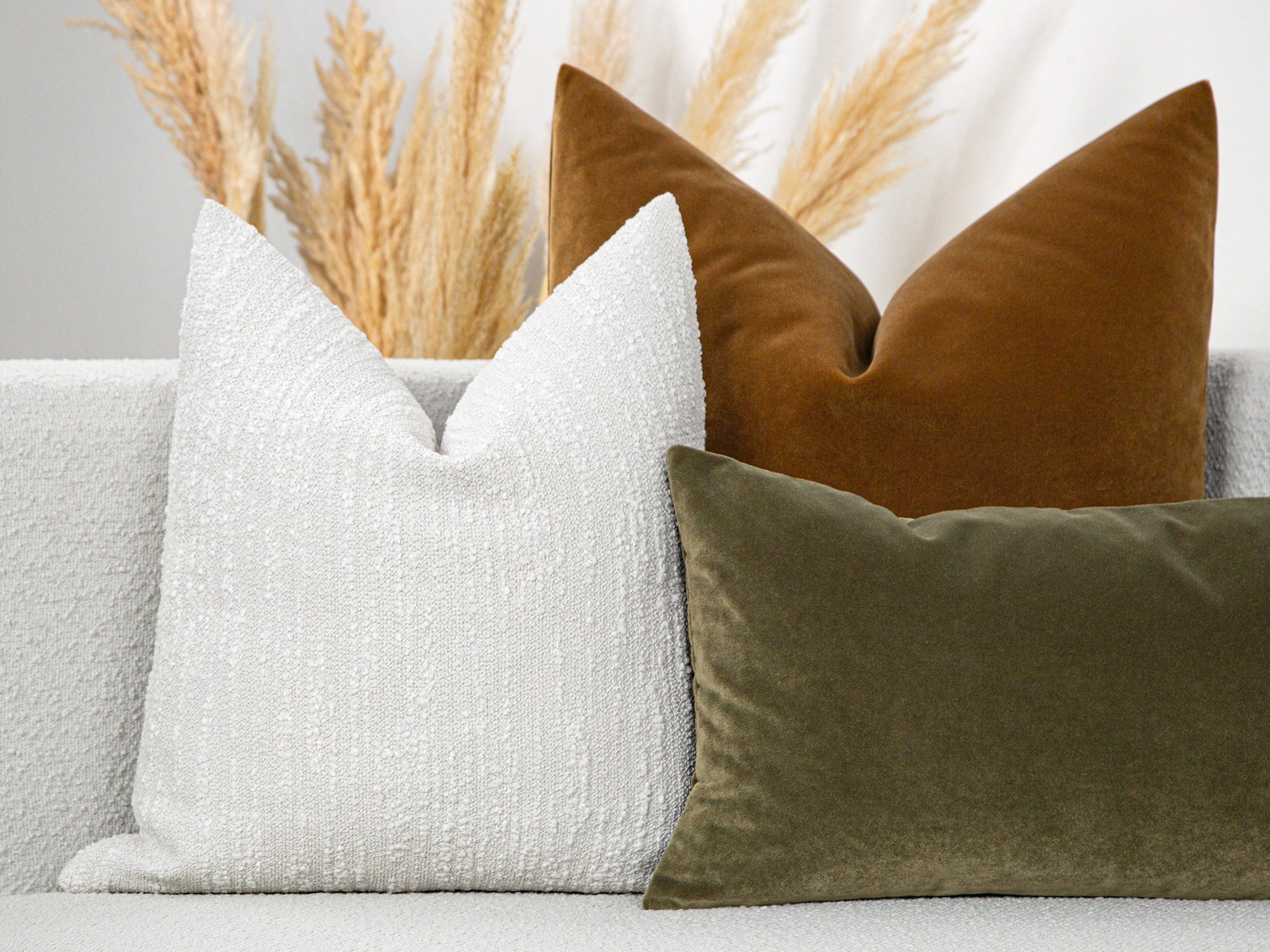 Boho White Boucle Pillow Cover