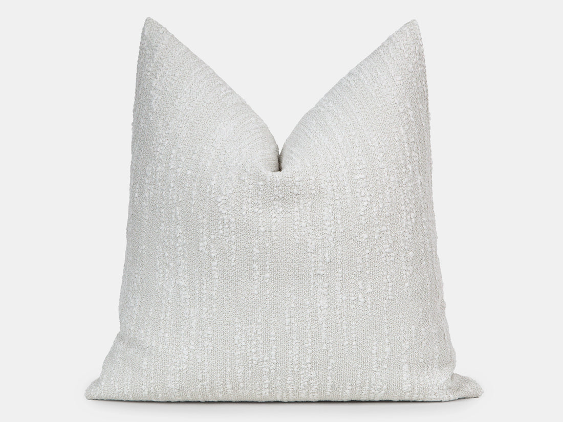 Boho White Boucle Pillow Cover