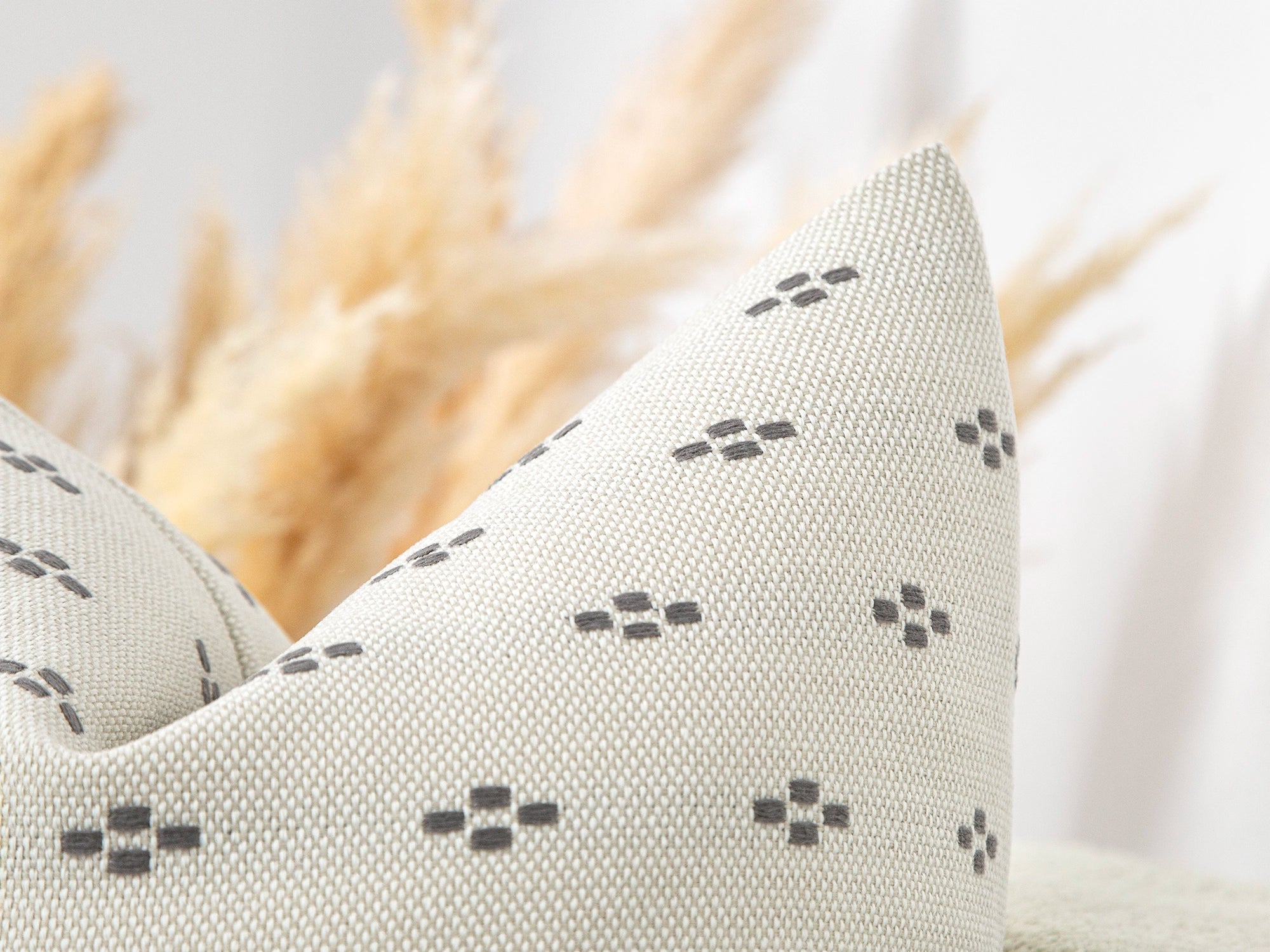 Boho Dotted Pillow Cover - Neutral & Earthy