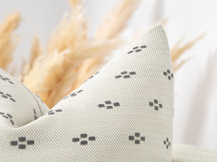 Boho Dotted Pillow Cover - Neutral & Earthy