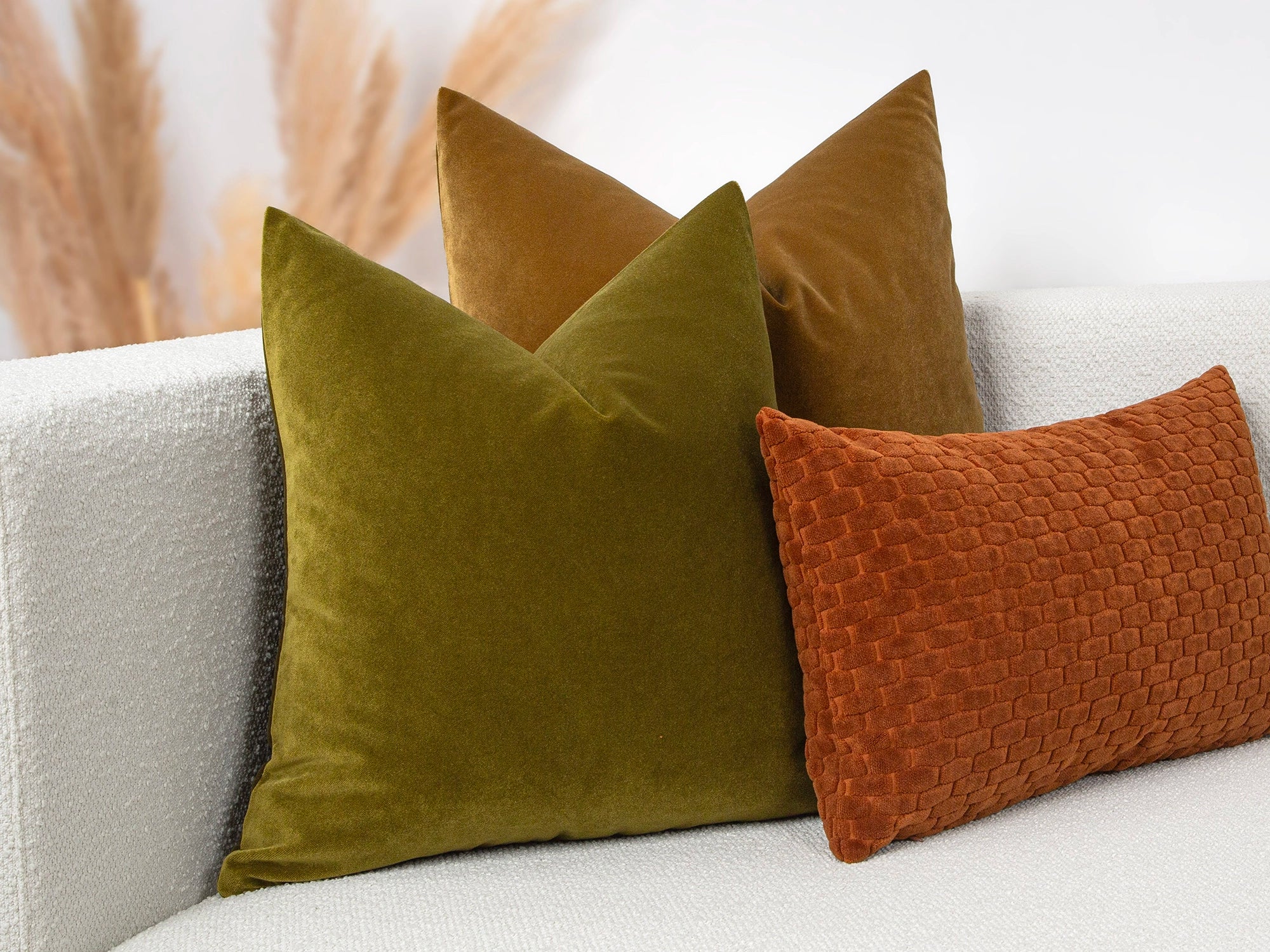 Oil Green Velvet Pillow Cover