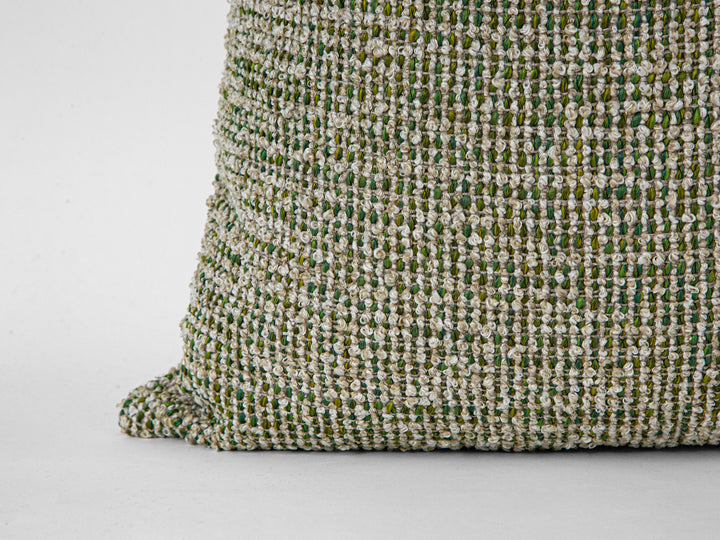 Light Green Textured Pillow Cover