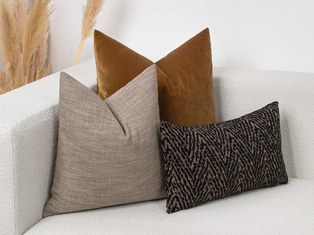 Taupe Linen Pillow Cover