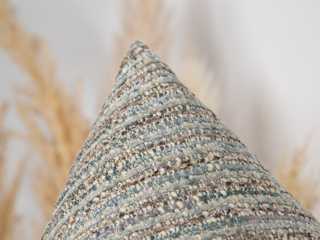 Aqua Blue Boho Pillow Cover