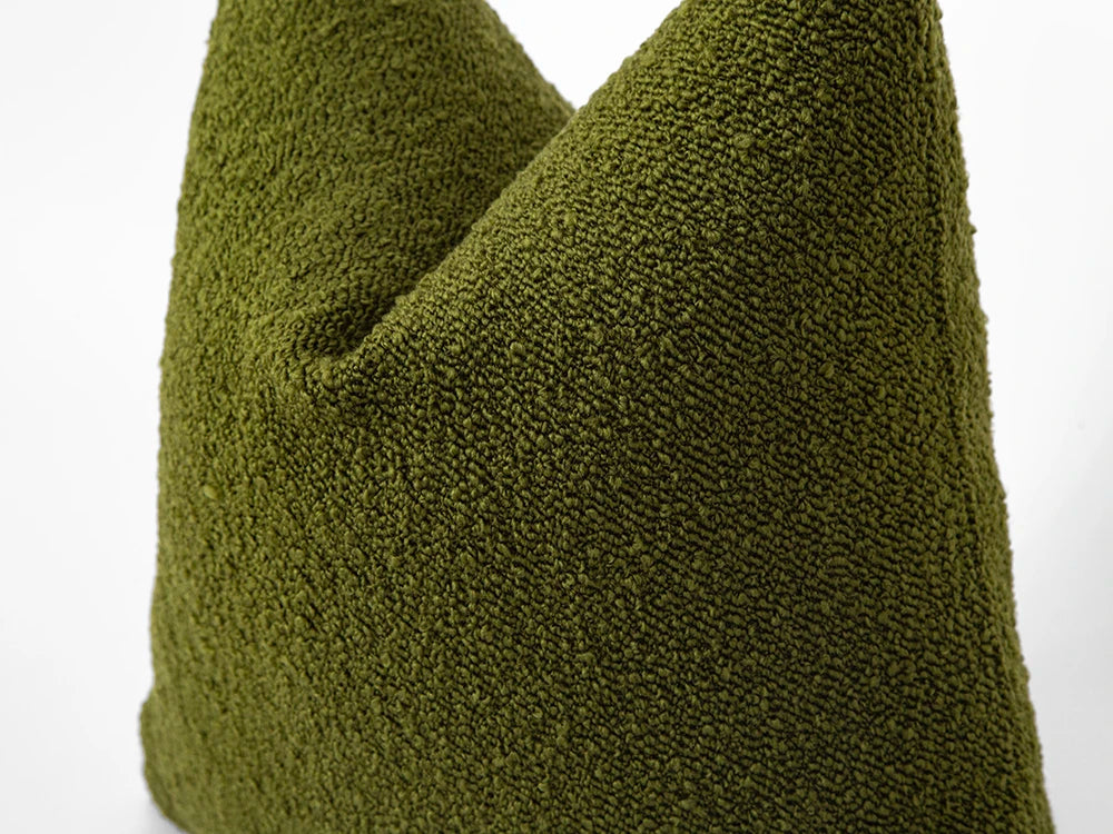Green Boucle Super Soft Pillow Cover