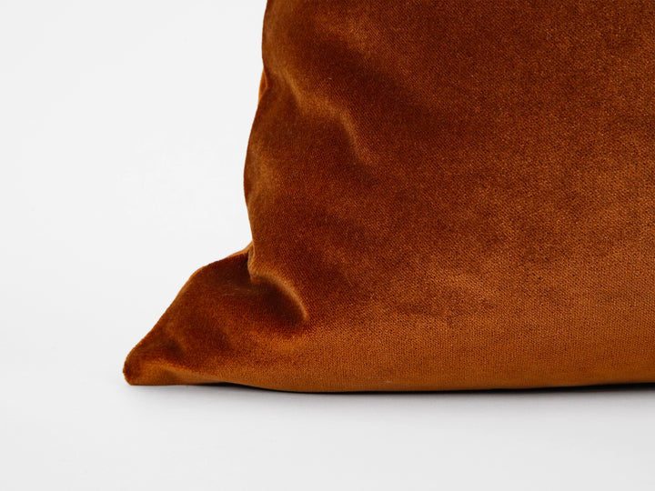 Copper Bronze Velvet Pillow Cover
