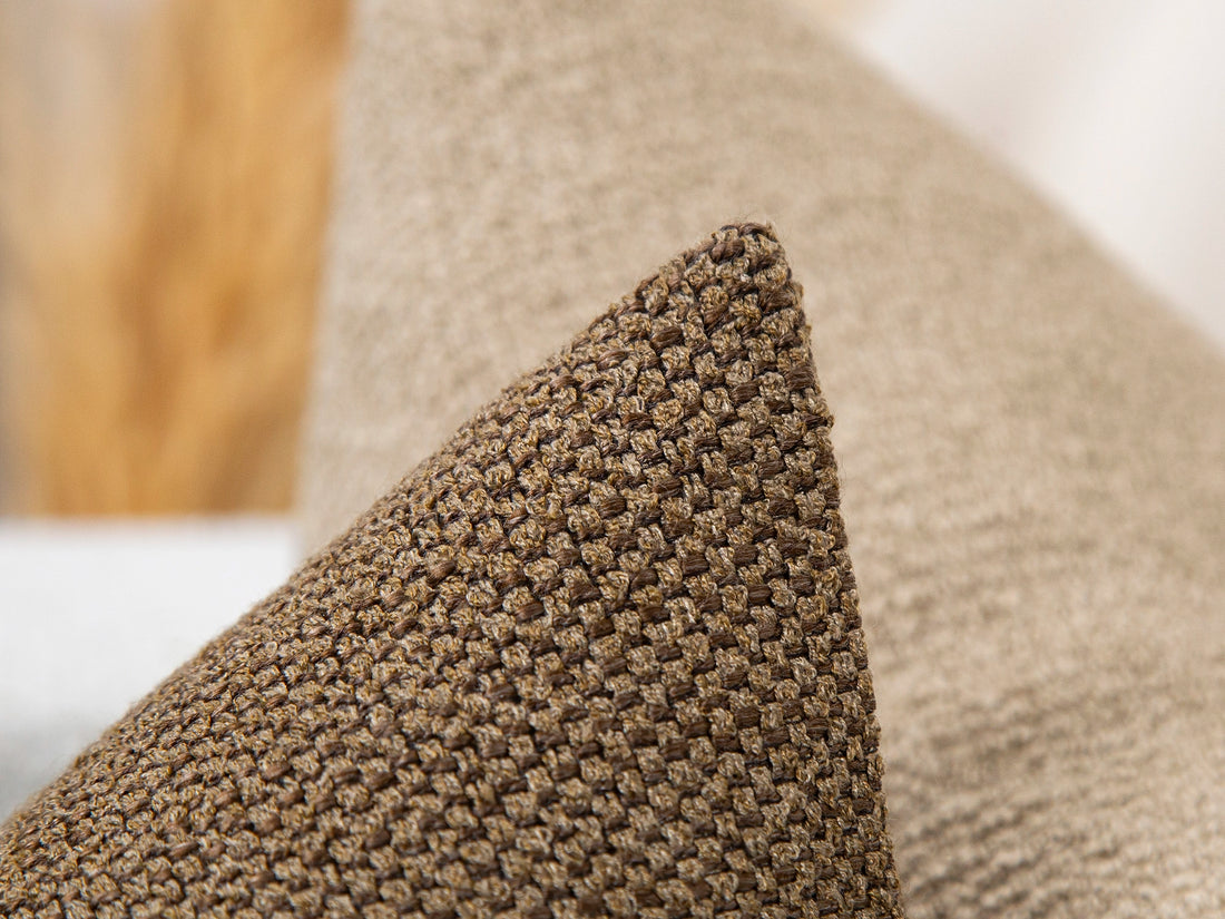 Brown Boho Woven Pillow Cover