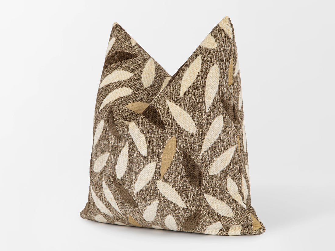 Neutral Mid-Century Botanical Pillow Cover