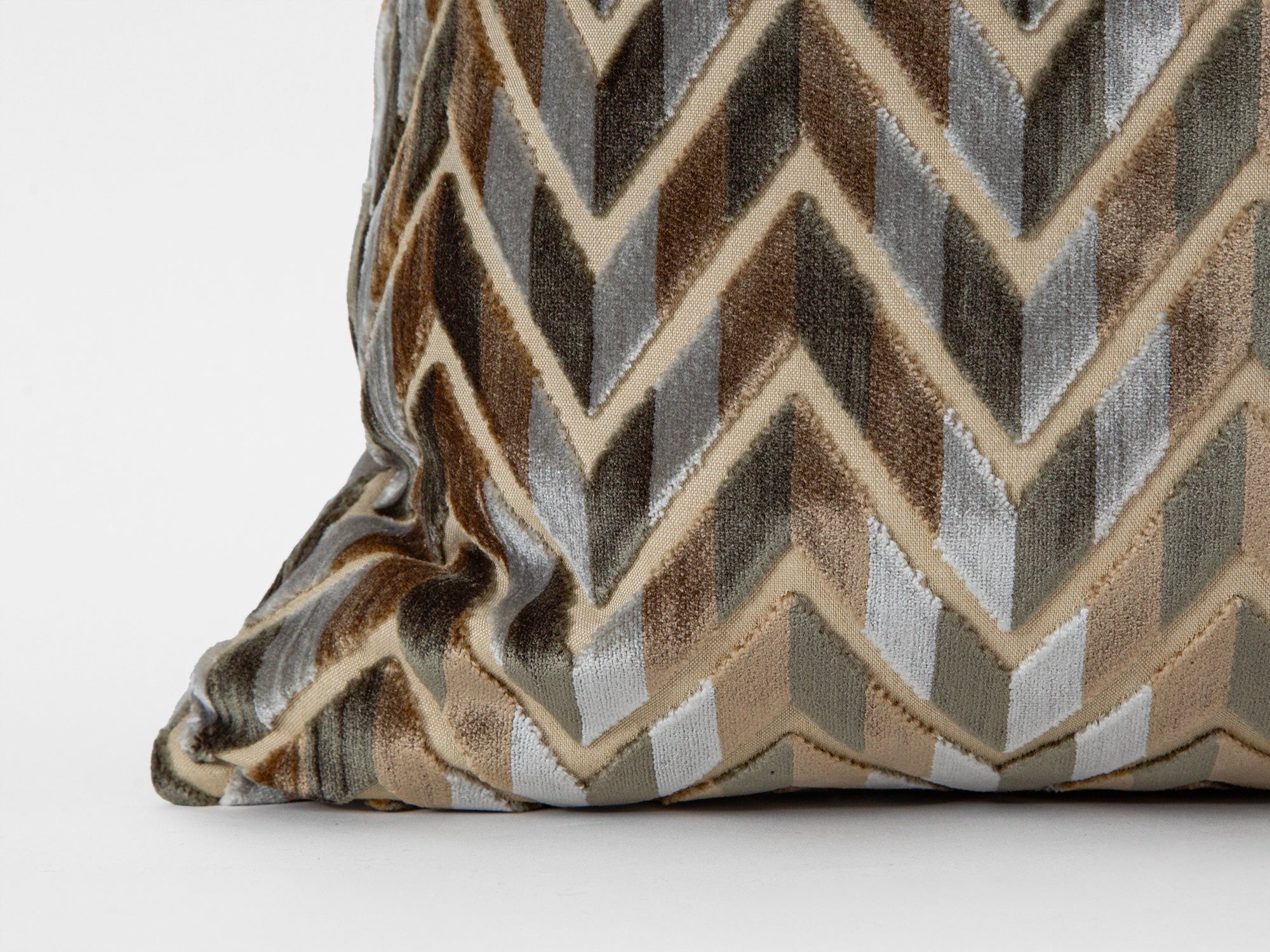 Brown Retro Chevron Pillow Cover