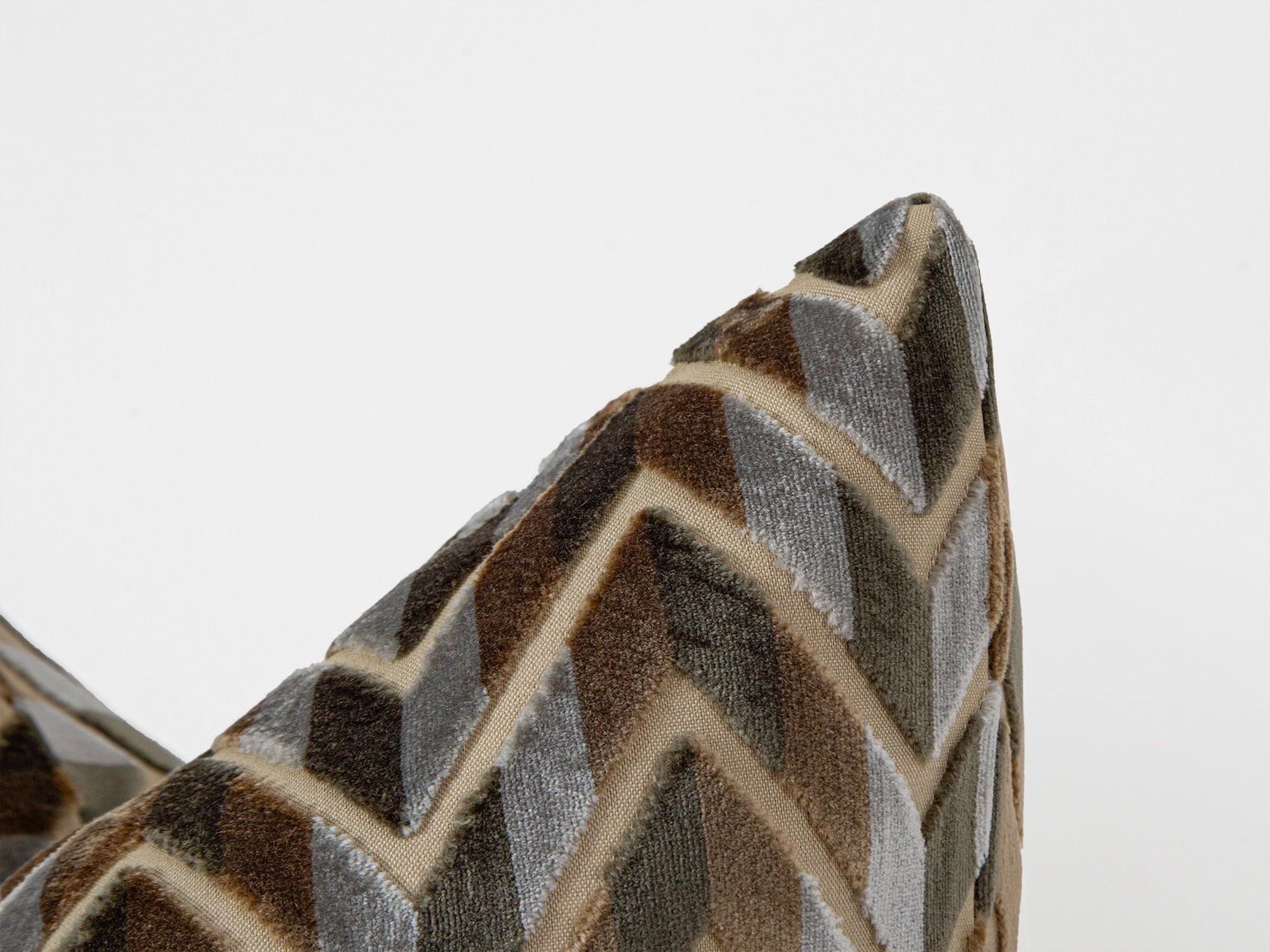 Brown Retro Chevron Pillow Cover