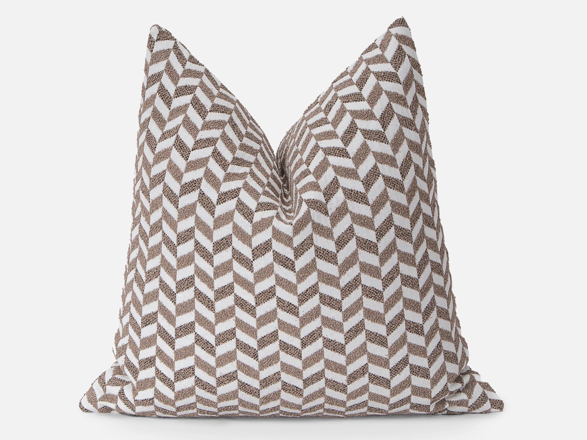 Brown Herringbone Pillow Cover