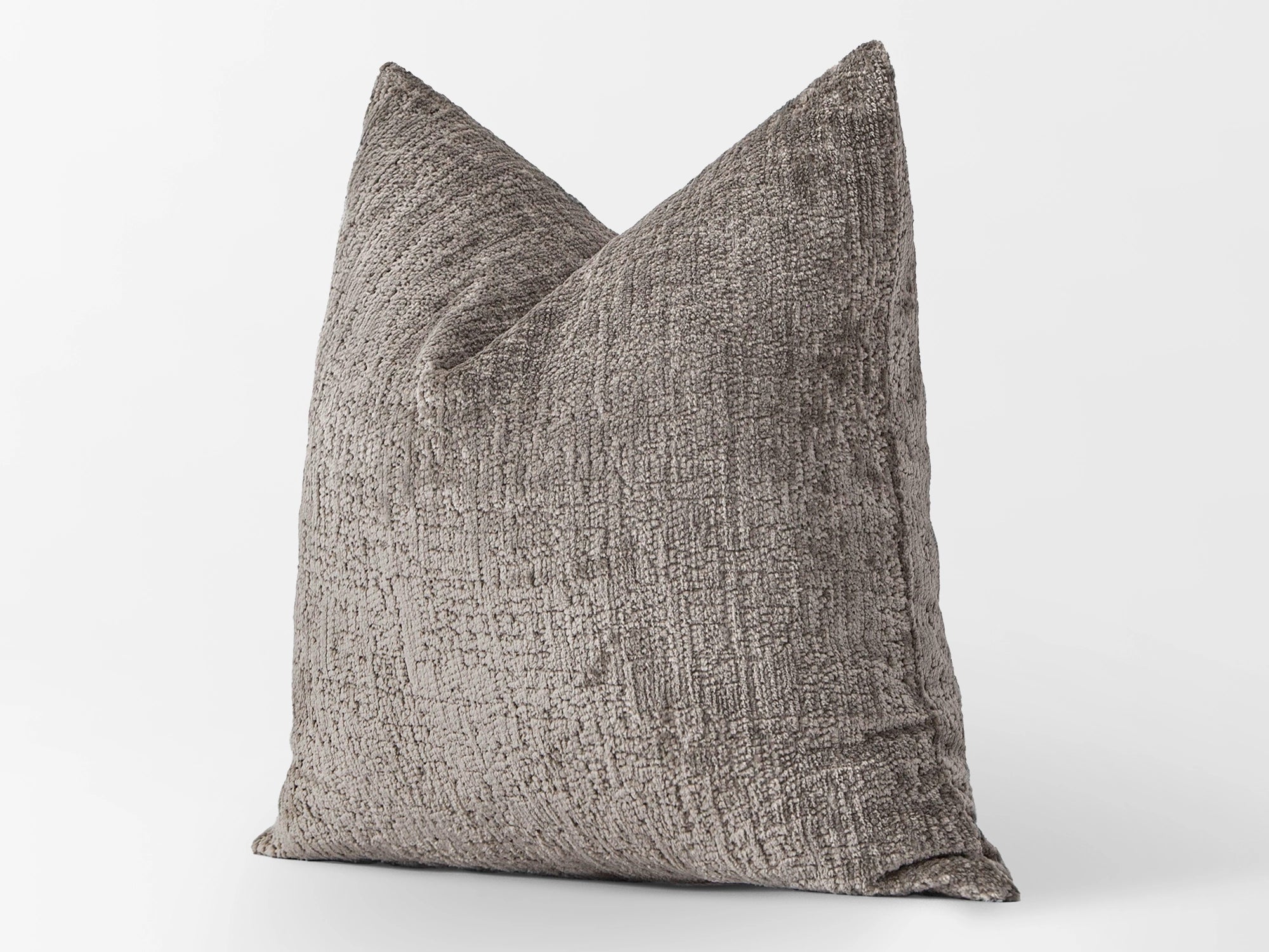 Mink Brown Textured Pillow Cover