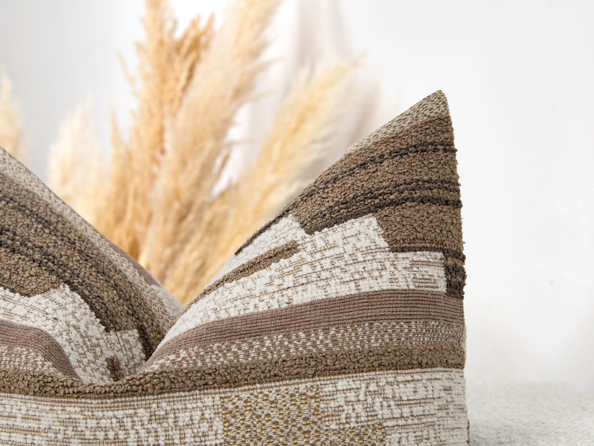 Mocha Textured Artisan Pillow Cover