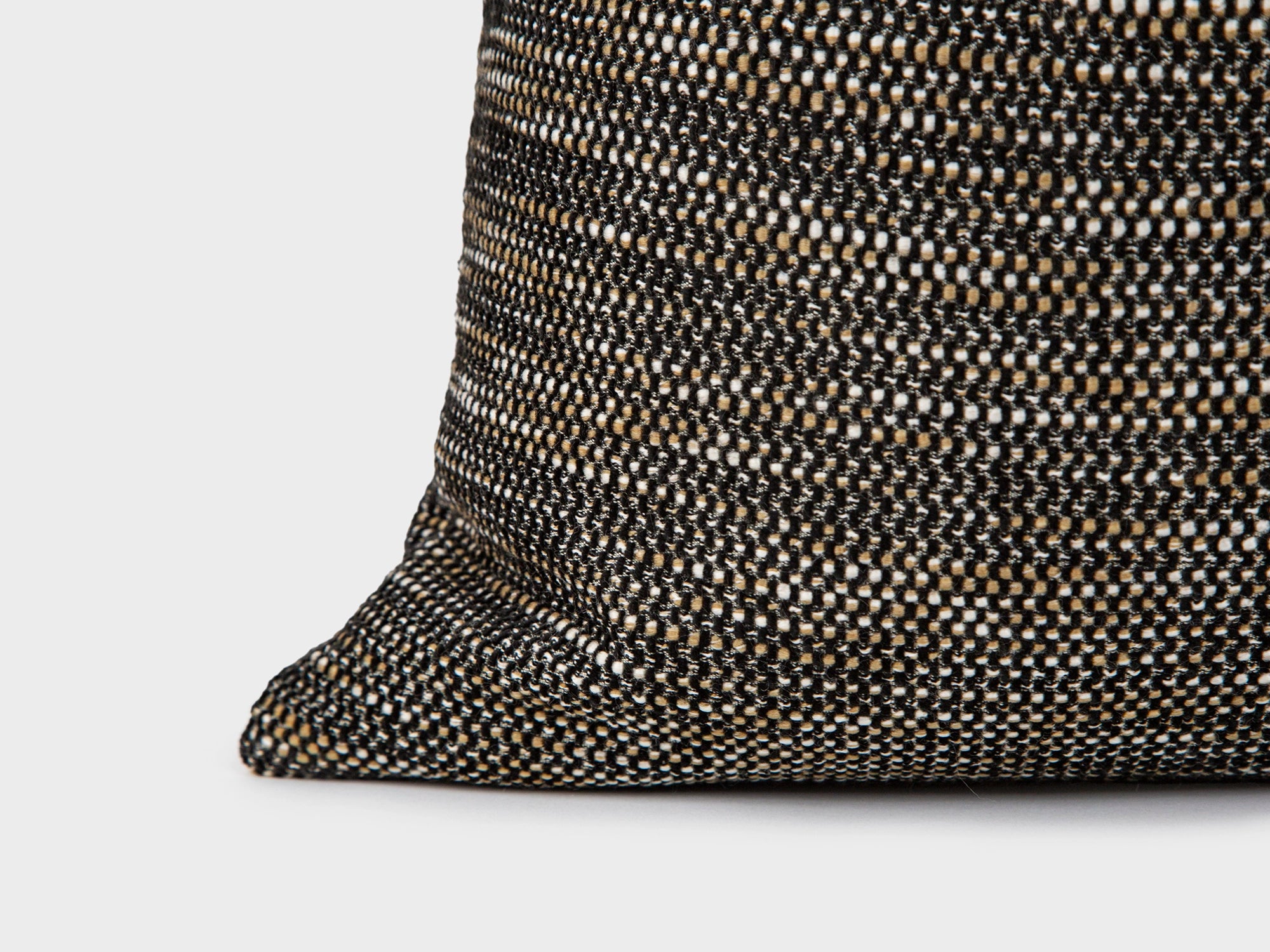 Brown Black Linen Woven Pillow Cover