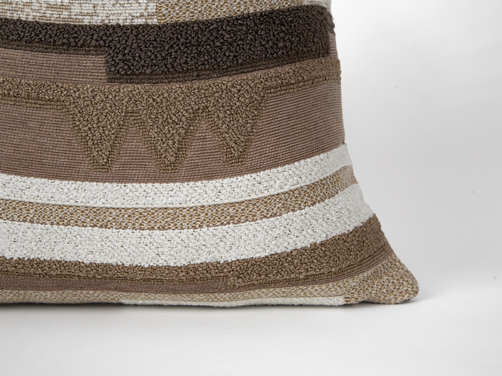 Mocha Textured Artisan Pillow Cover