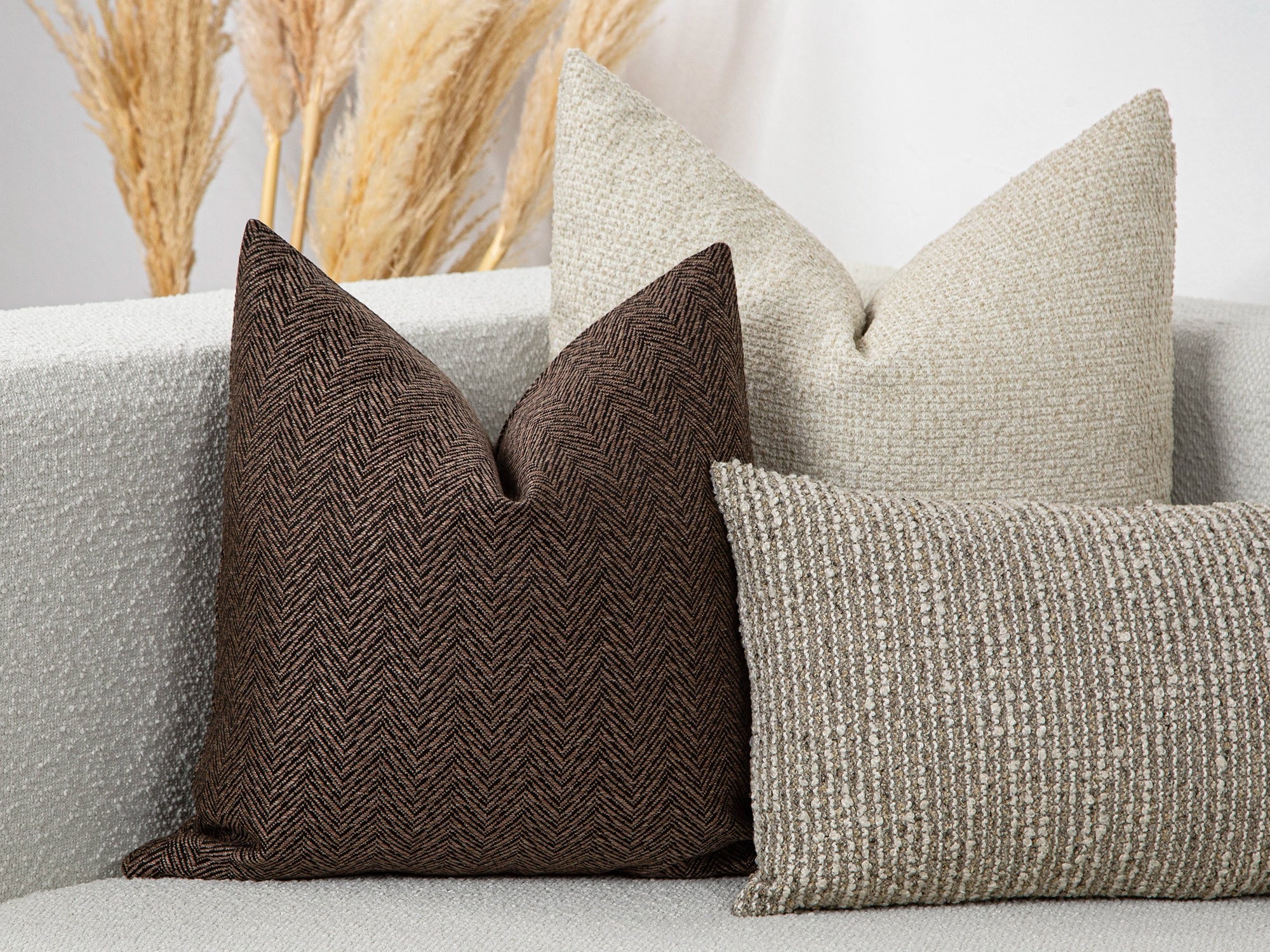 Brown and Black Woven Pillow Cover