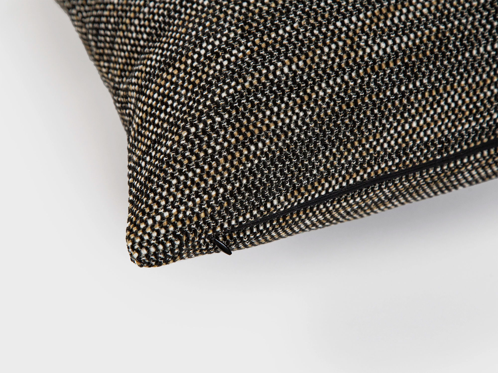 Brown Black Linen Woven Pillow Cover