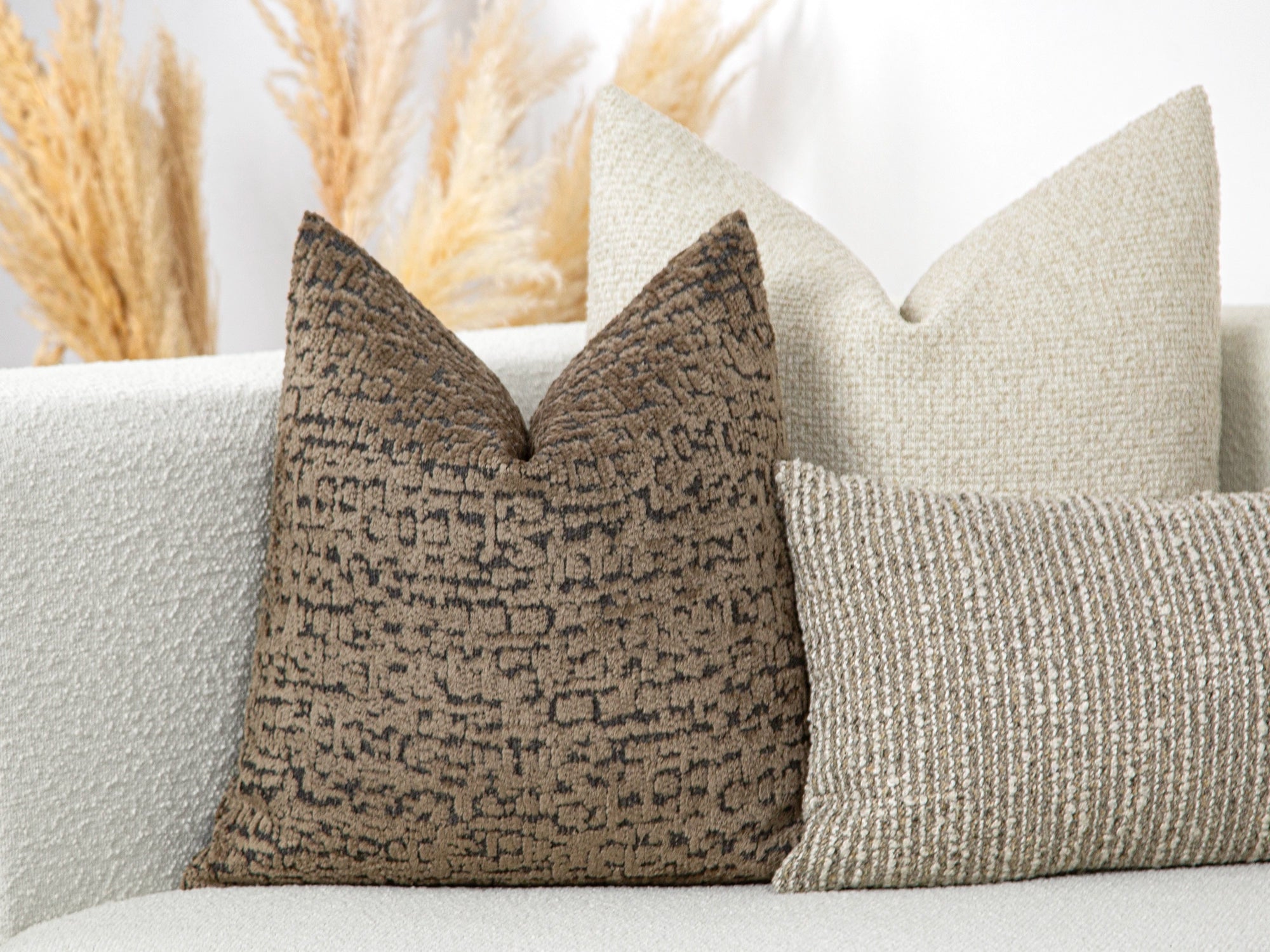 Brown Textured Soft Cozy Pillow Cover