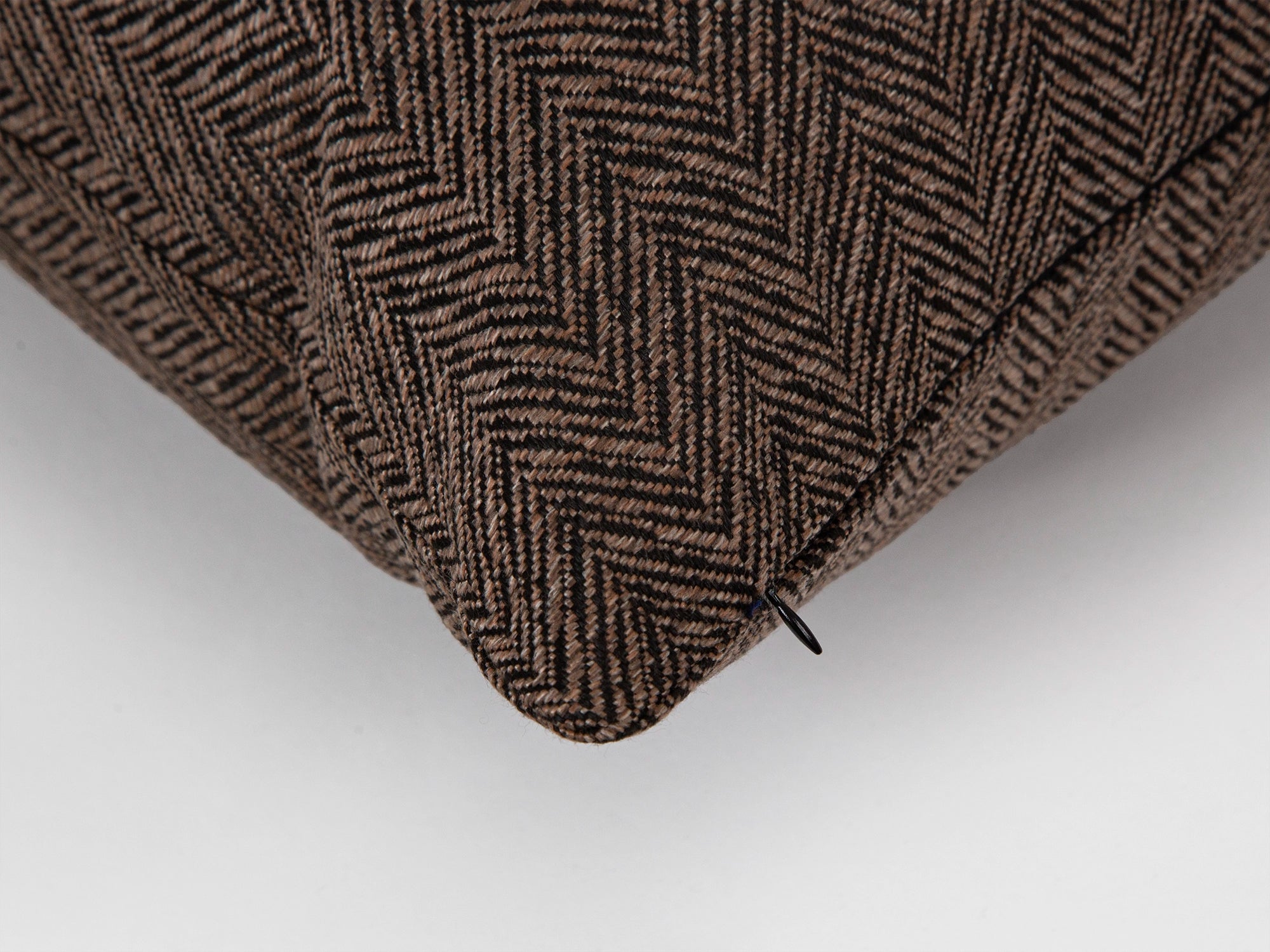 Brown and Black Woven Pillow Cover