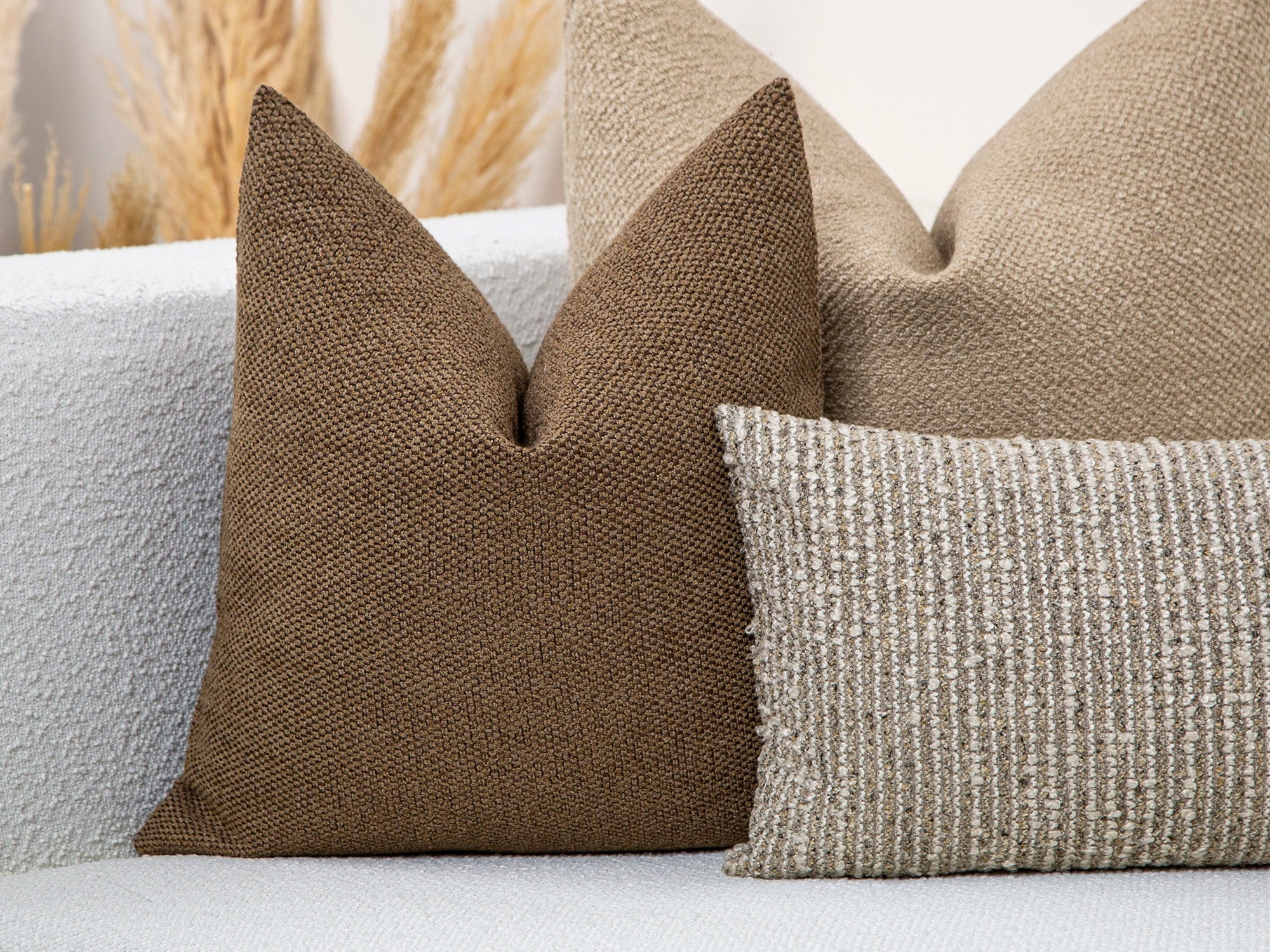 Brown Boho Woven Pillow Cover