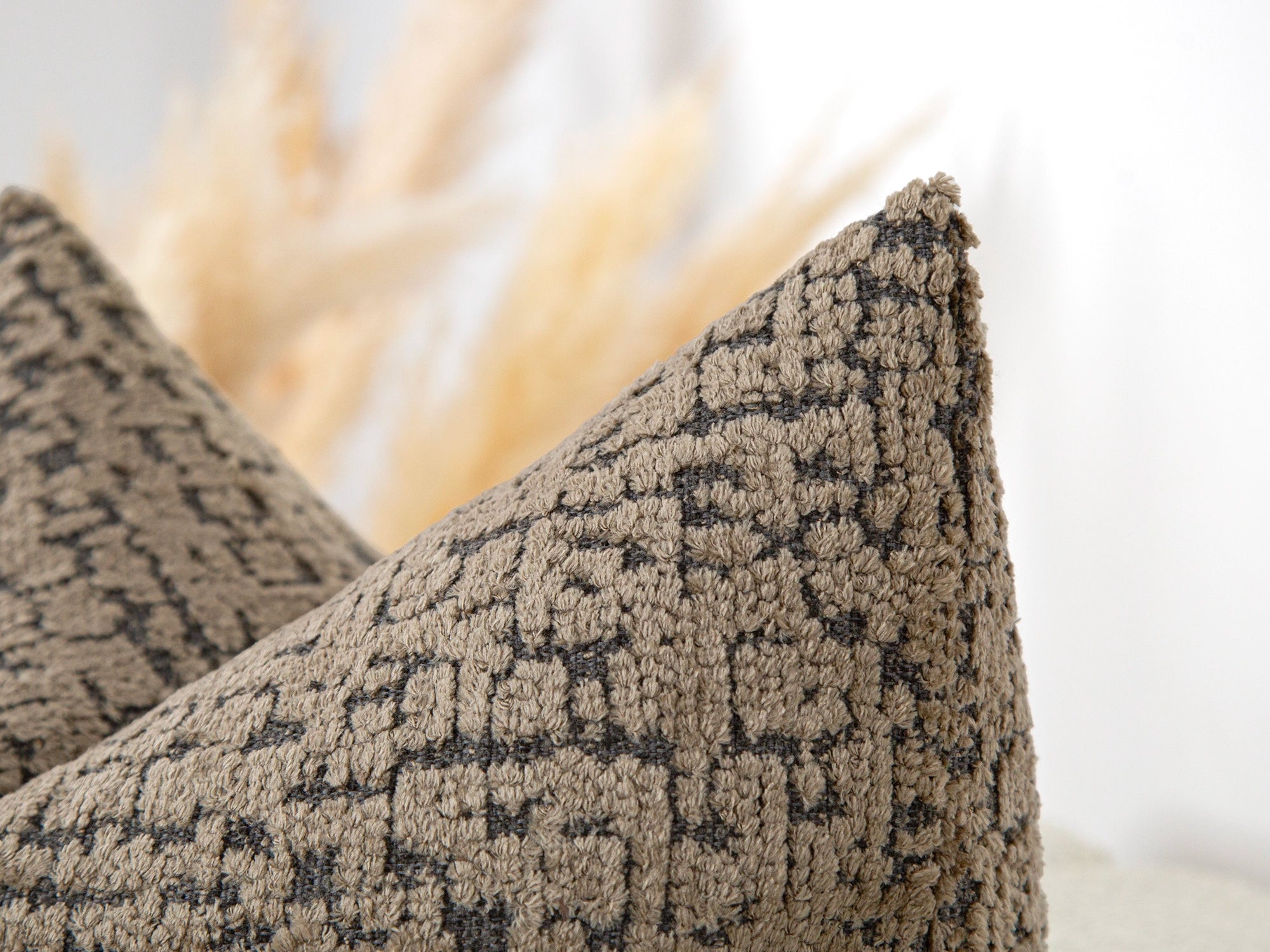 Brown Textured Soft Cozy Pillow Cover
