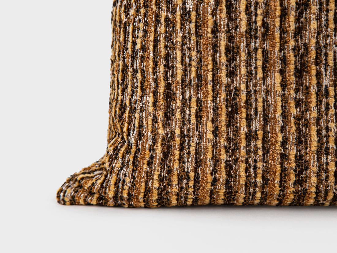 Brown Boho Textured Pillow Cover
