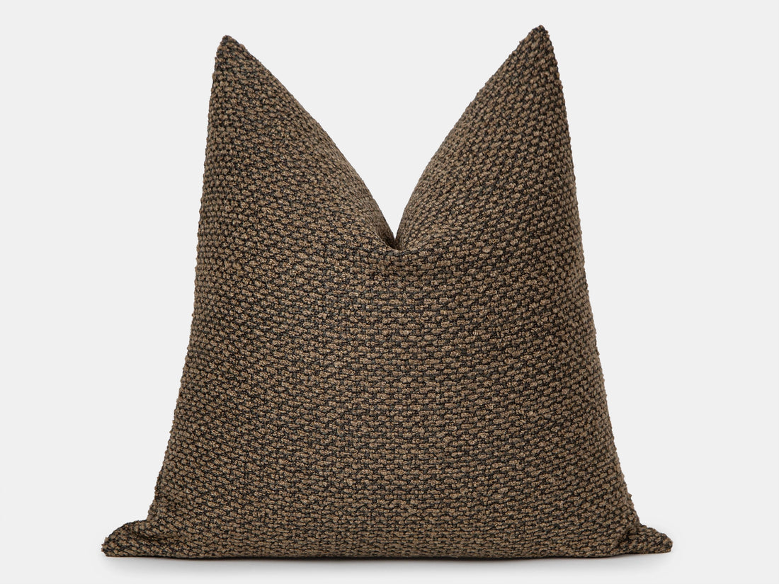 Brown Boho Textured Pillow Cover
