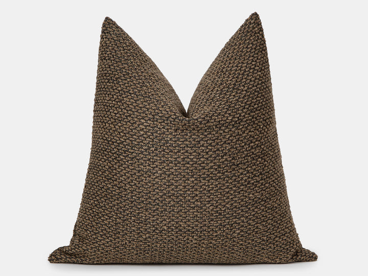 Brown Boho Textured Pillow Cover