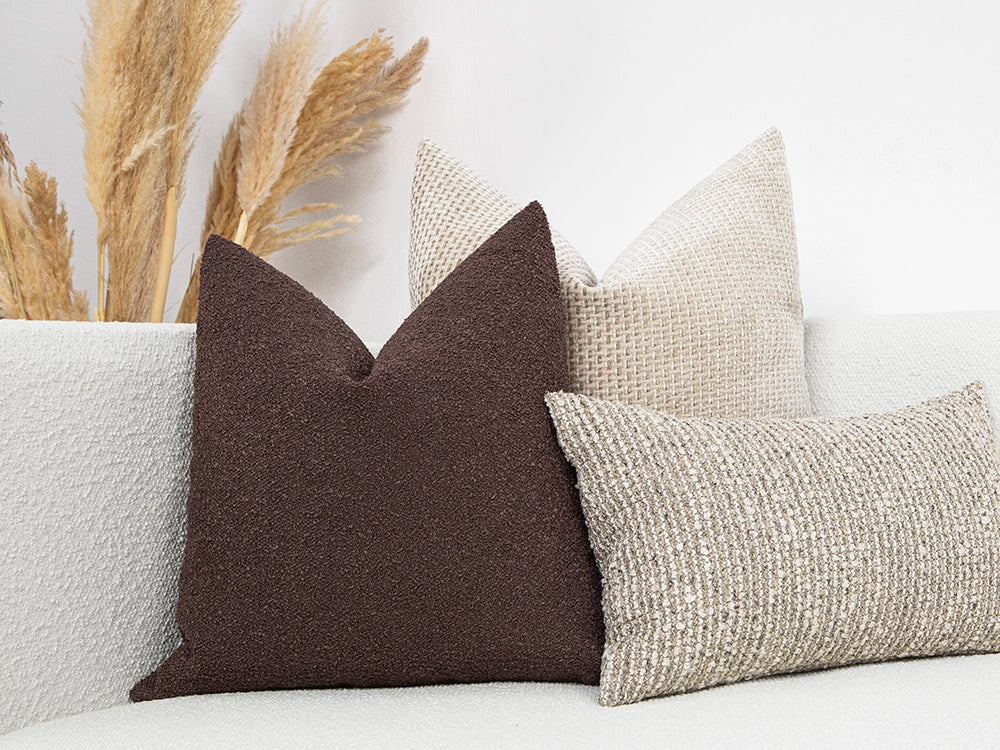 Chestnut Boucle Pillow Cover