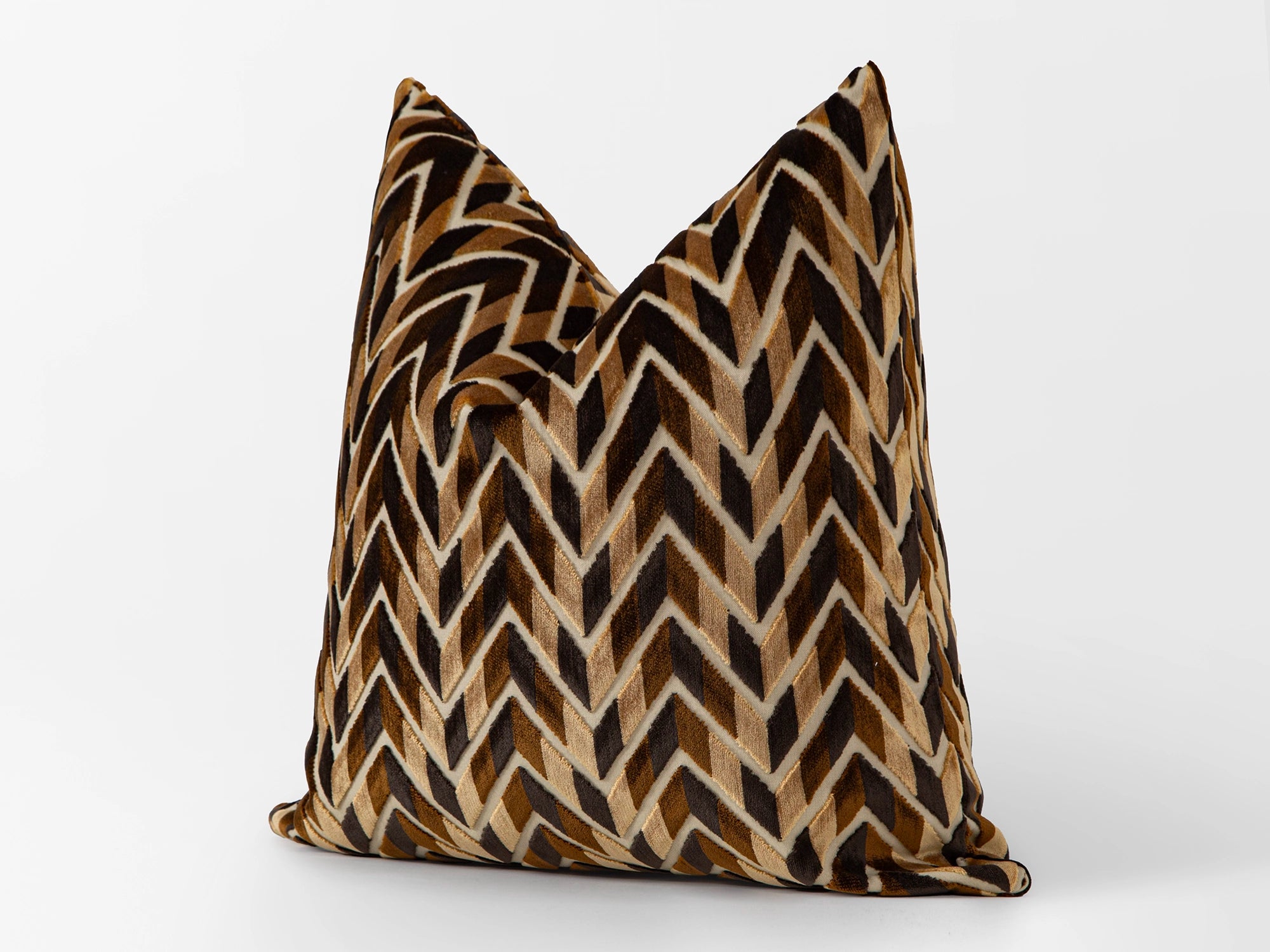 Dark Brown Chevron Pillow Cover
