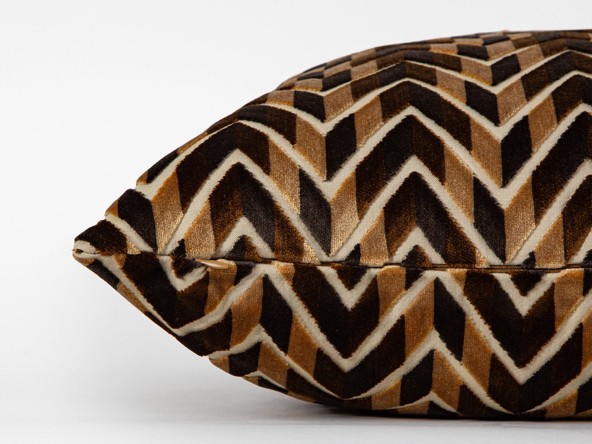 Dark Brown Chevron Pillow Cover