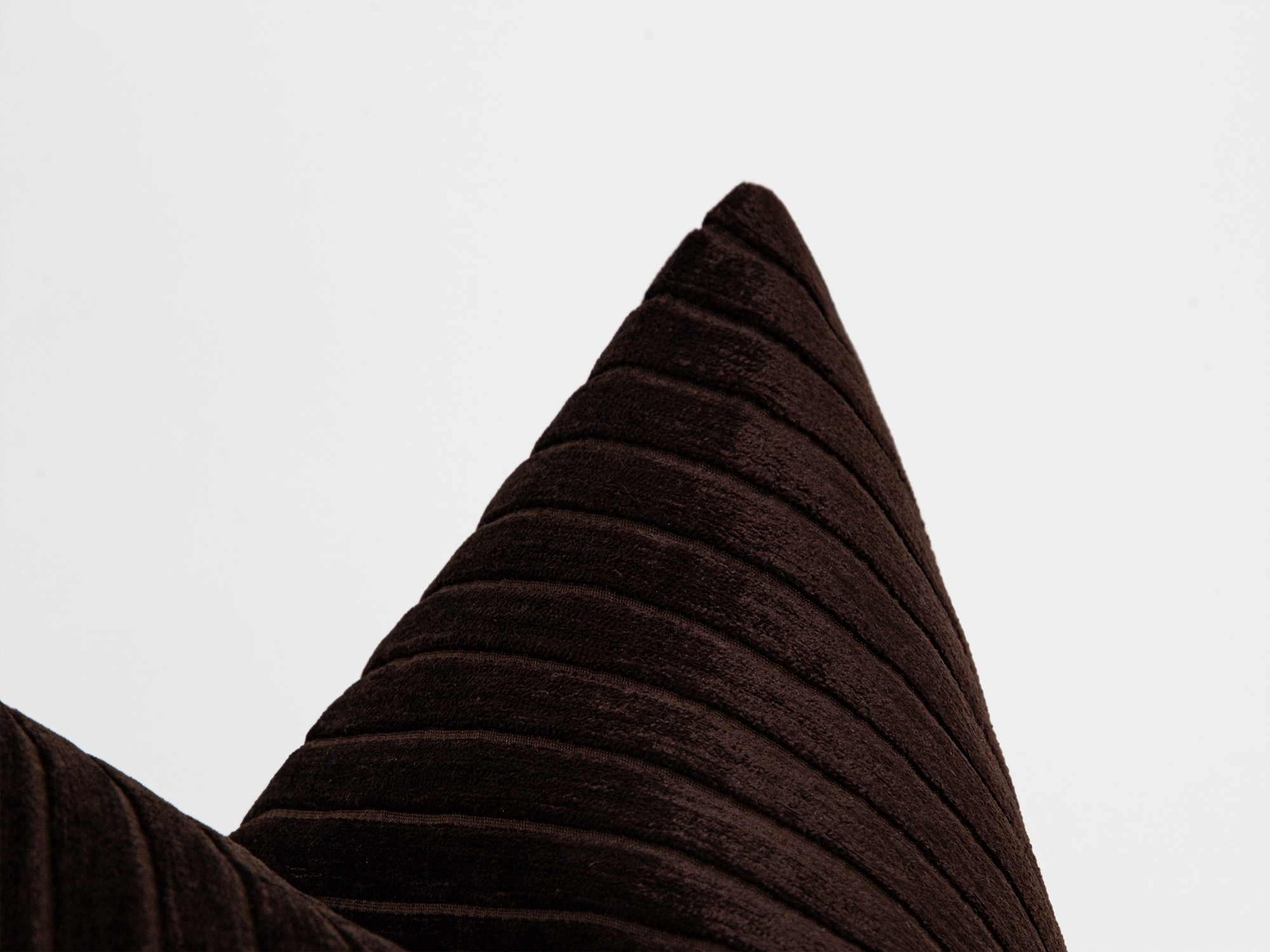 Dark Brown Corduroy Luxury Pillow Cover
