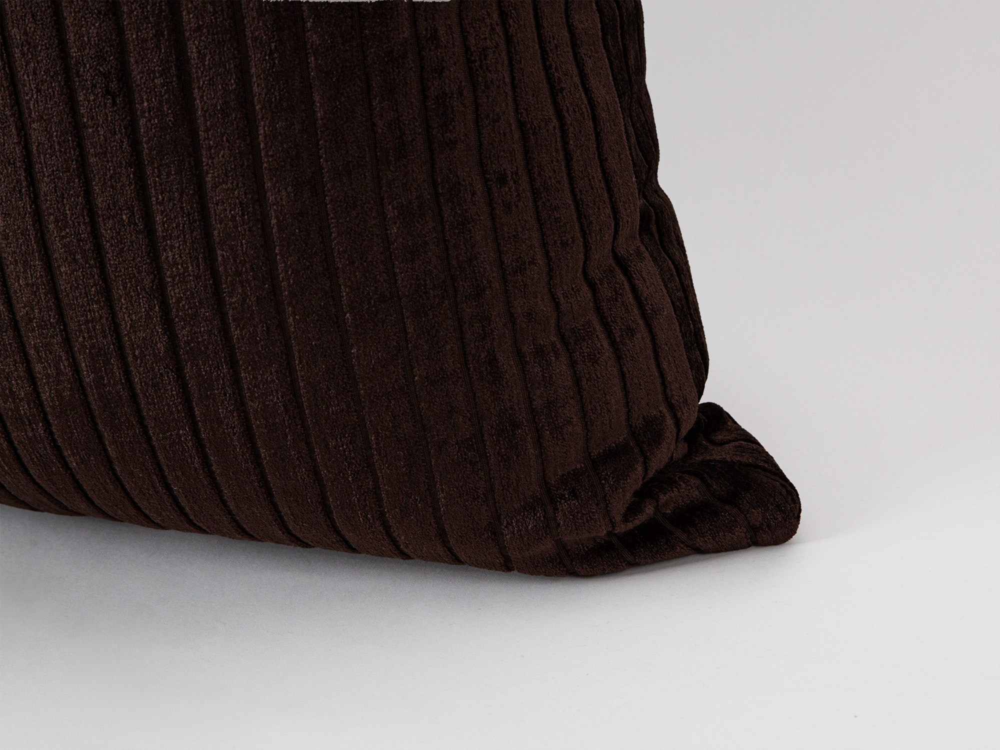 Dark Brown Corduroy Luxury Pillow Cover