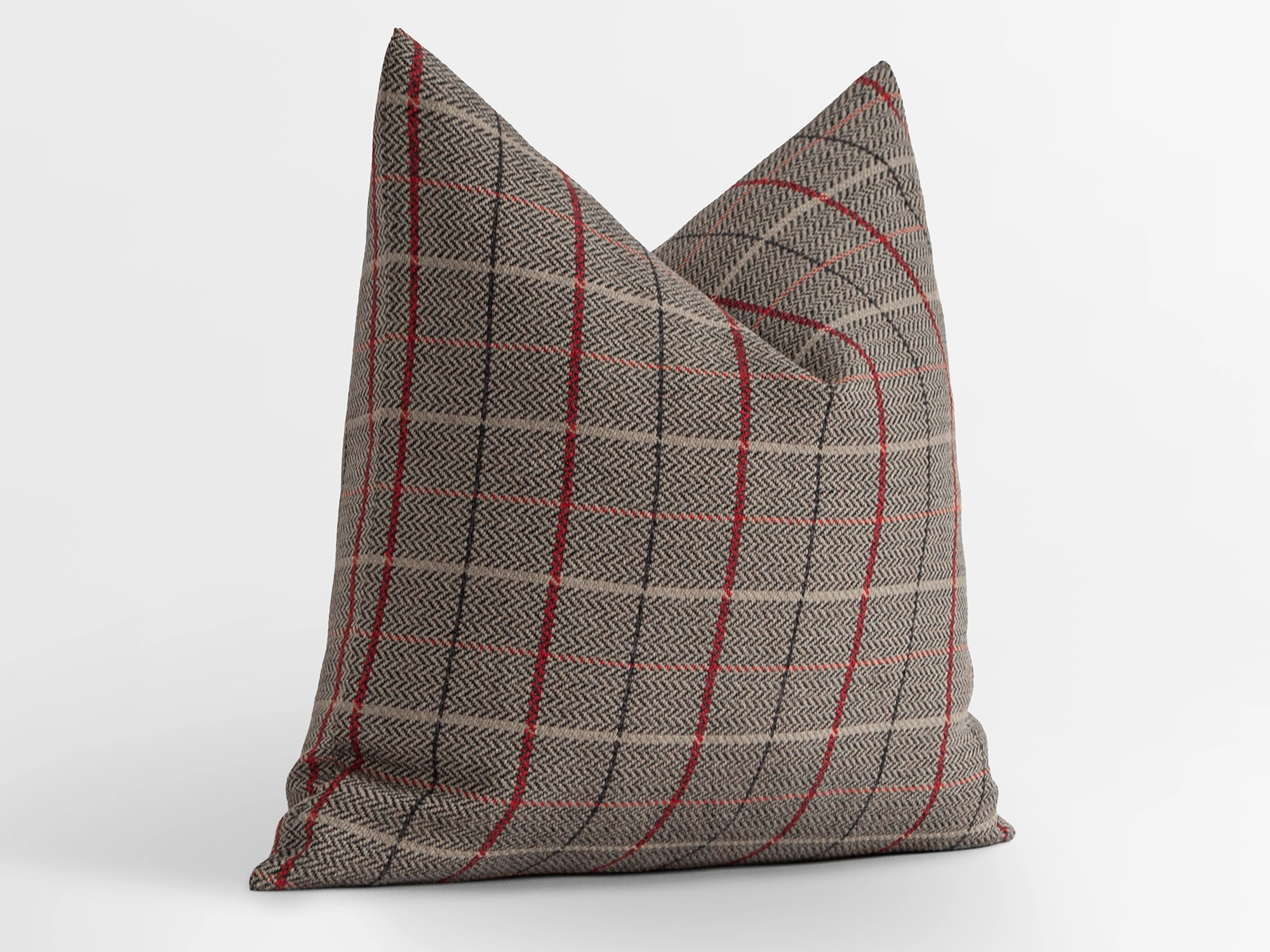 Brown Plaid Pillow Cover