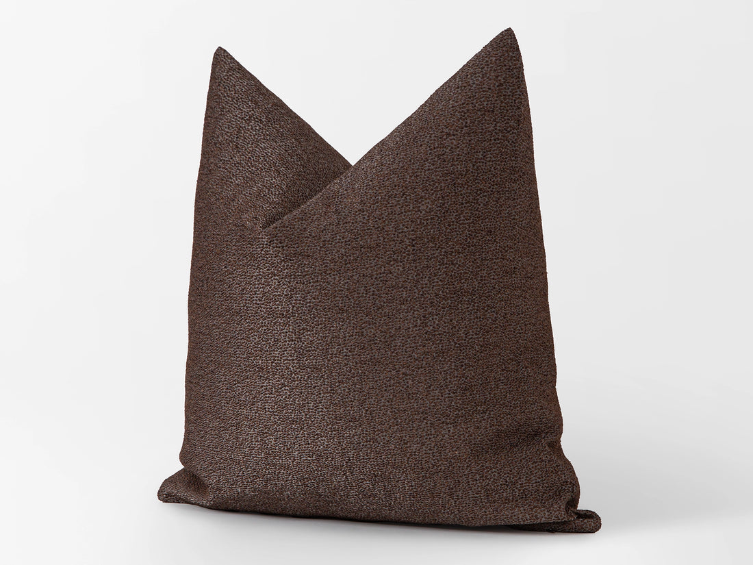 Brown Spotted Jacquard Pillow Cover