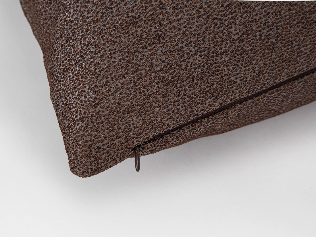 Brown Spotted Jacquard Pillow Cover