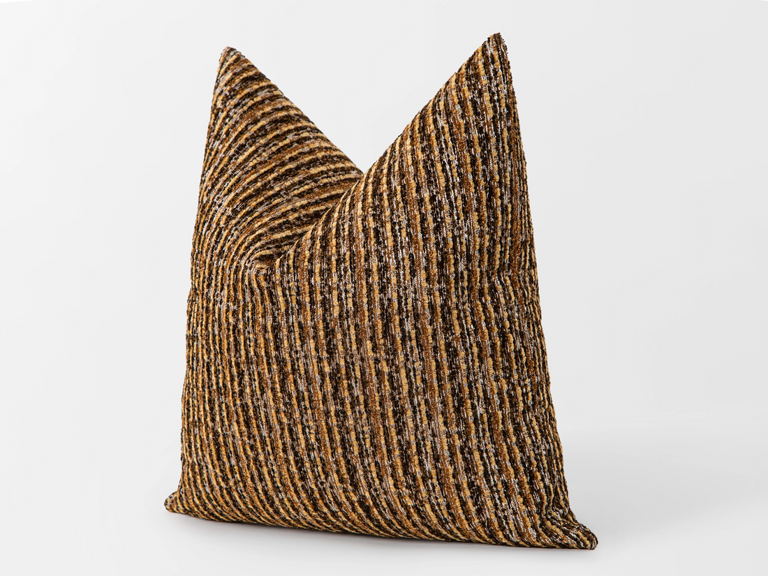 Brown Boho Textured Pillow Cover