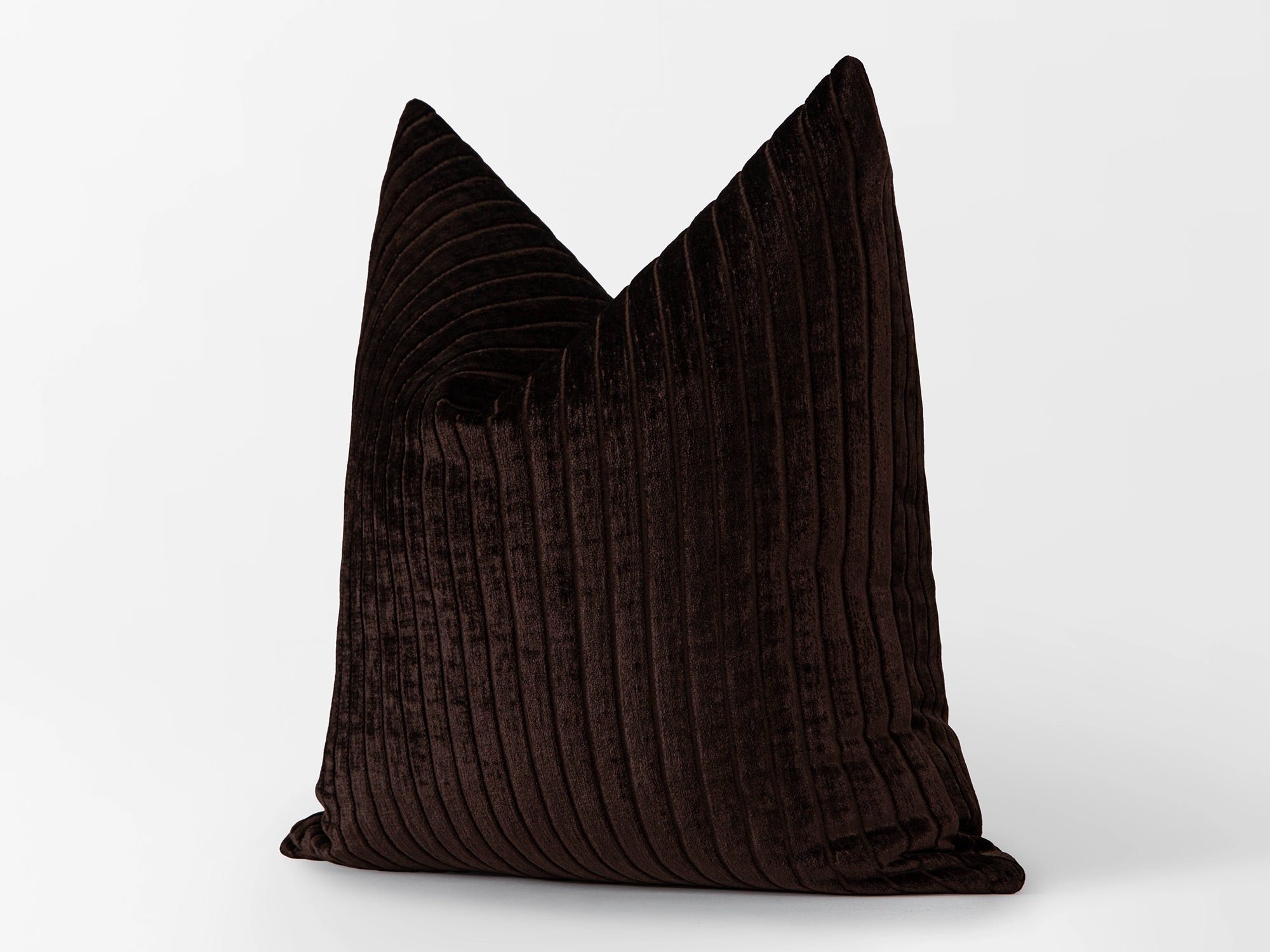 Dark Brown Corduroy Luxury Pillow Cover