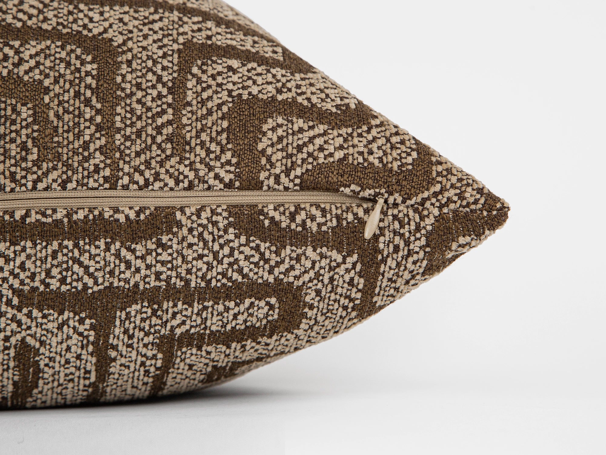 Brown Beige Maze Pillow Cover - Tessera Collection